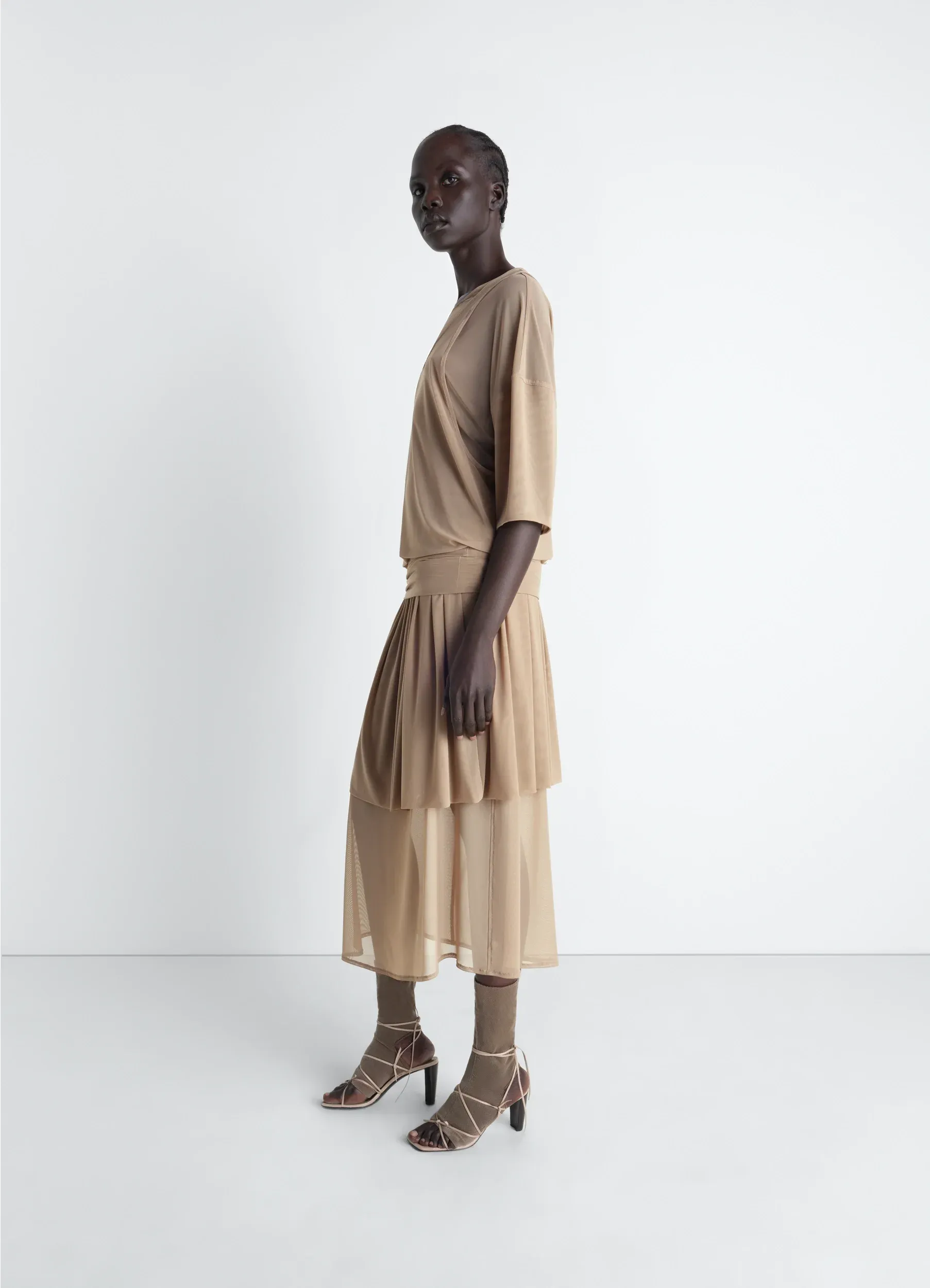 DOUBLE LAYER DRESS IN MESH sold by Lemaire product image thumbnail 2