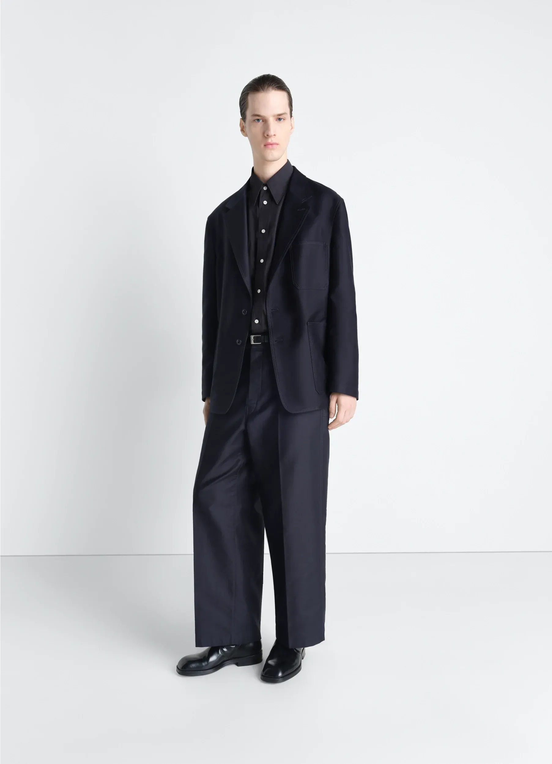 SINGLE BREASTED WORKWEAR JACKET IN COTTON SATIN sold by Lemaire product image thumbnail 2