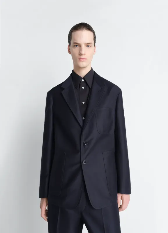 SINGLE BREASTED WORKWEAR JACKET IN COTTON SATIN made by Lemaire