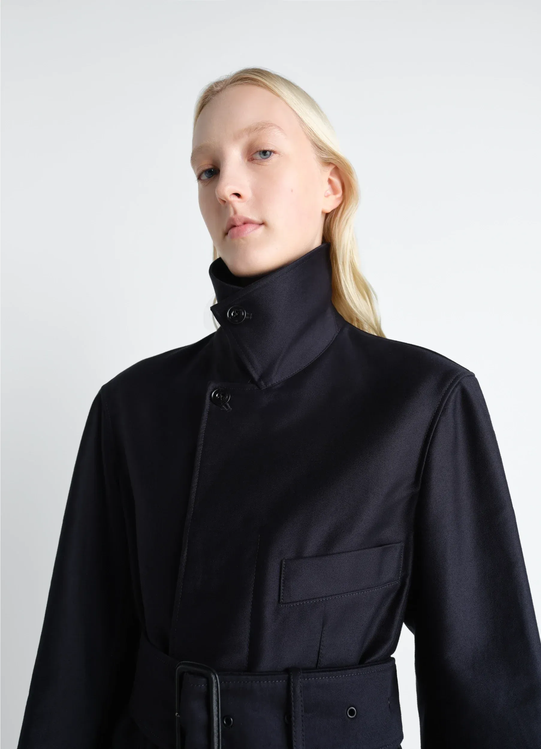 BELTED UTILITY JACKET IN COTTON SATIN sold by Lemaire product image thumbnail 3