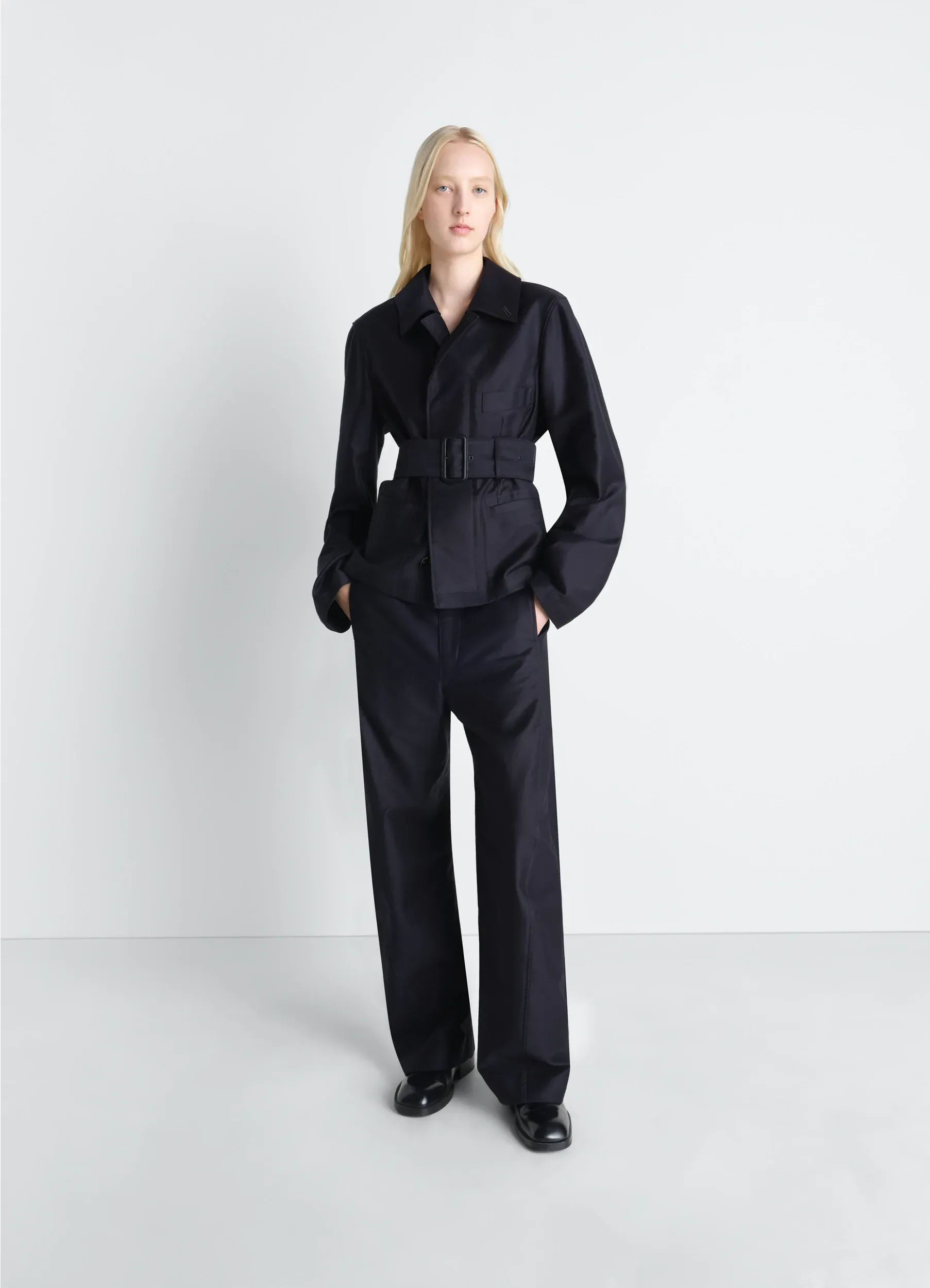 BELTED UTILITY JACKET IN COTTON SATIN sold by Lemaire product image thumbnail 2