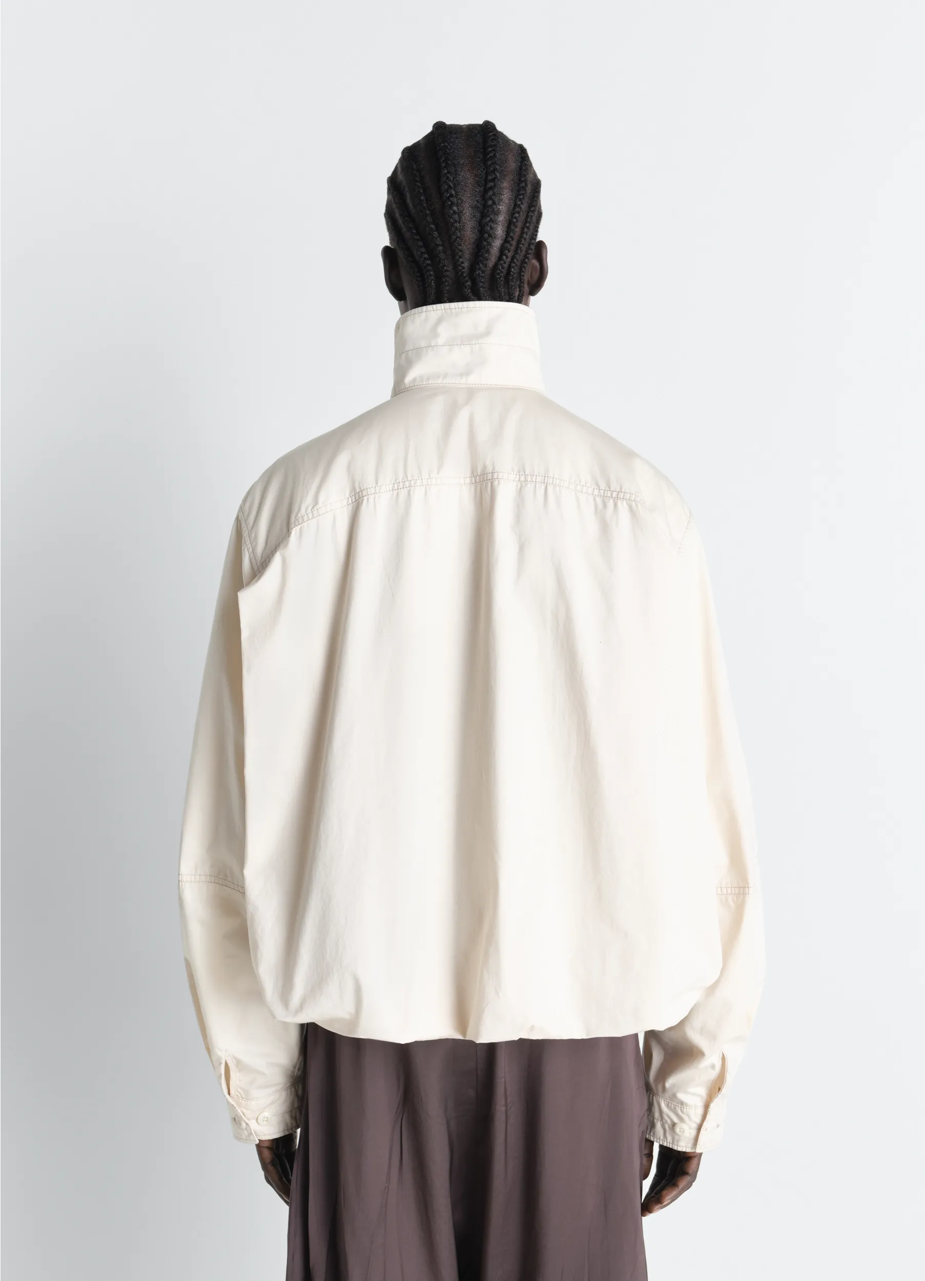 SOFT PLEATED BLOUSON IN COTTON SATIN sold by Lemaire product image thumbnail 4