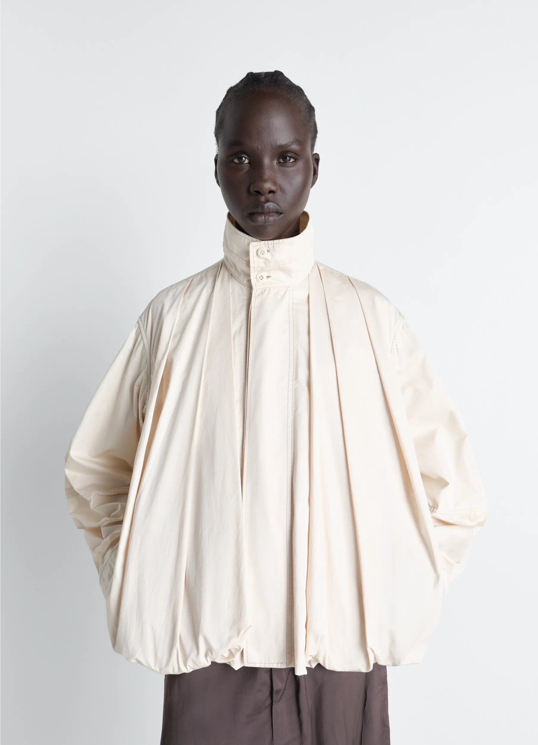 SOFT PLEATED BLOUSON IN COTTON SATIN sold by Lemaire