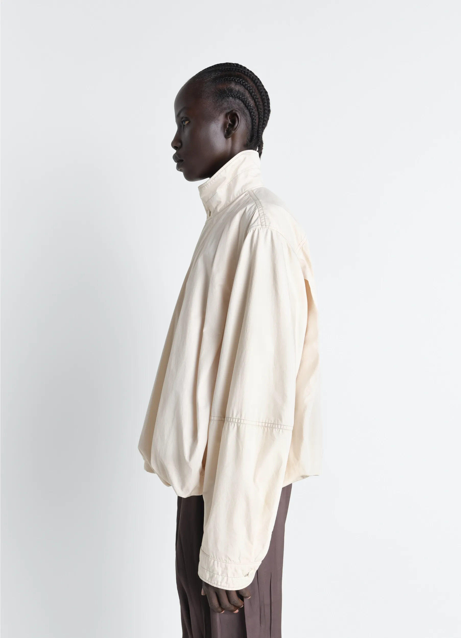 SOFT PLEATED BLOUSON IN COTTON SATIN sold by Lemaire product image thumbnail 5