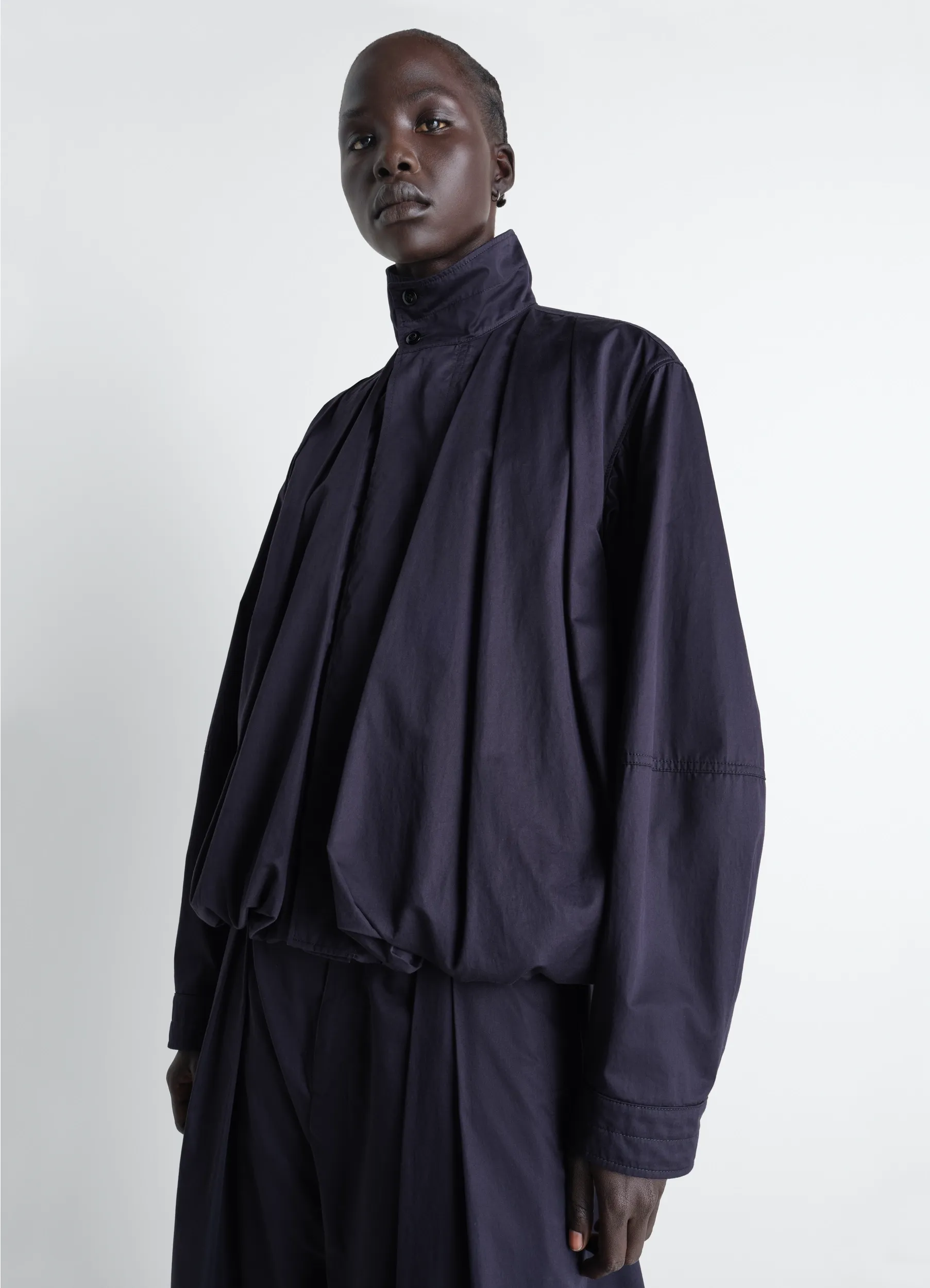 SOFT PLEATED BLOUSON IN COTTON SATIN sold by Lemaire product image thumbnail 3