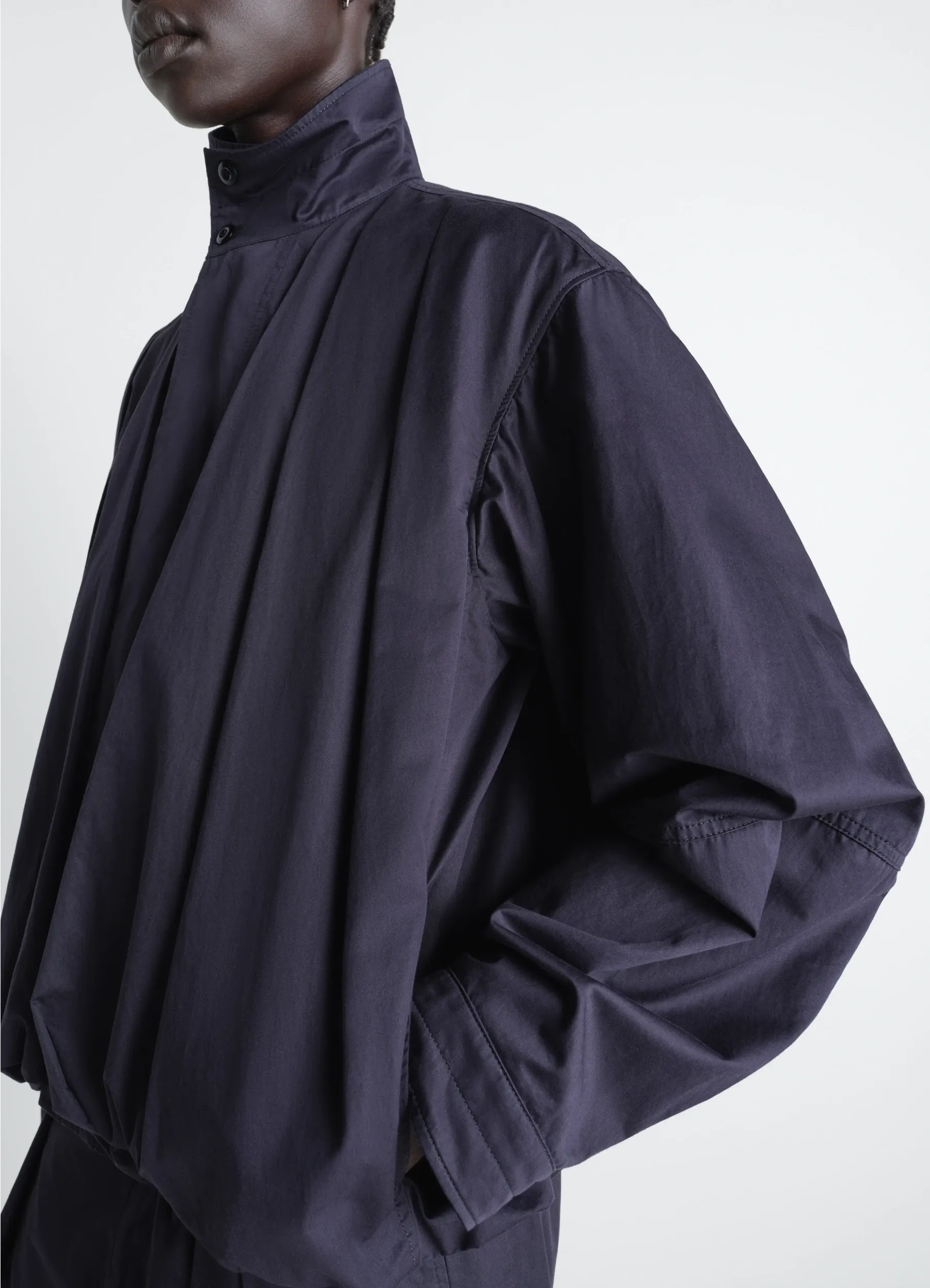 SOFT PLEATED BLOUSON IN COTTON SATIN sold by Lemaire product image thumbnail 4