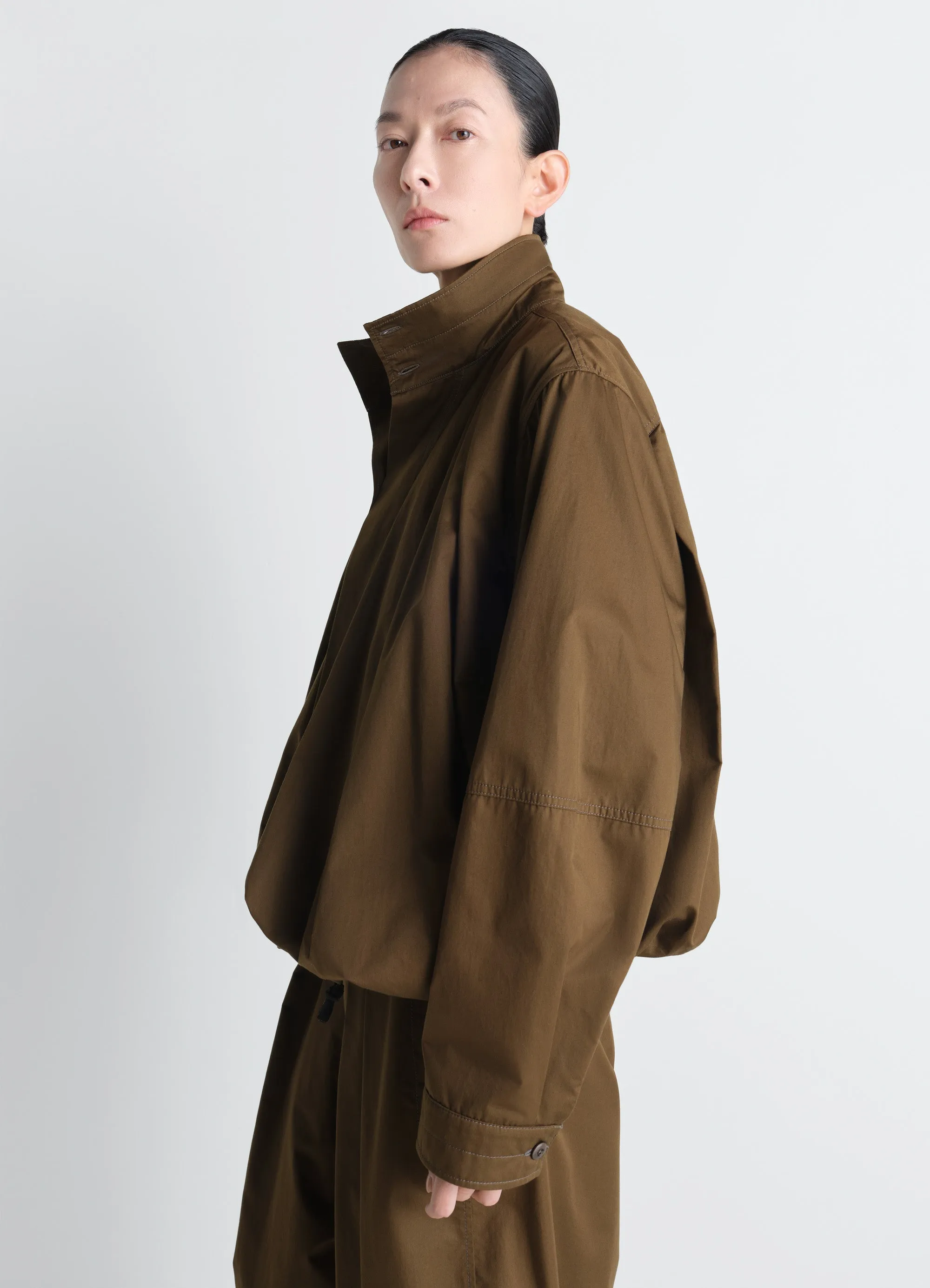 SOFT PLEATED BLOUSON IN COTTON SATIN sold by Lemaire product image thumbnail 2