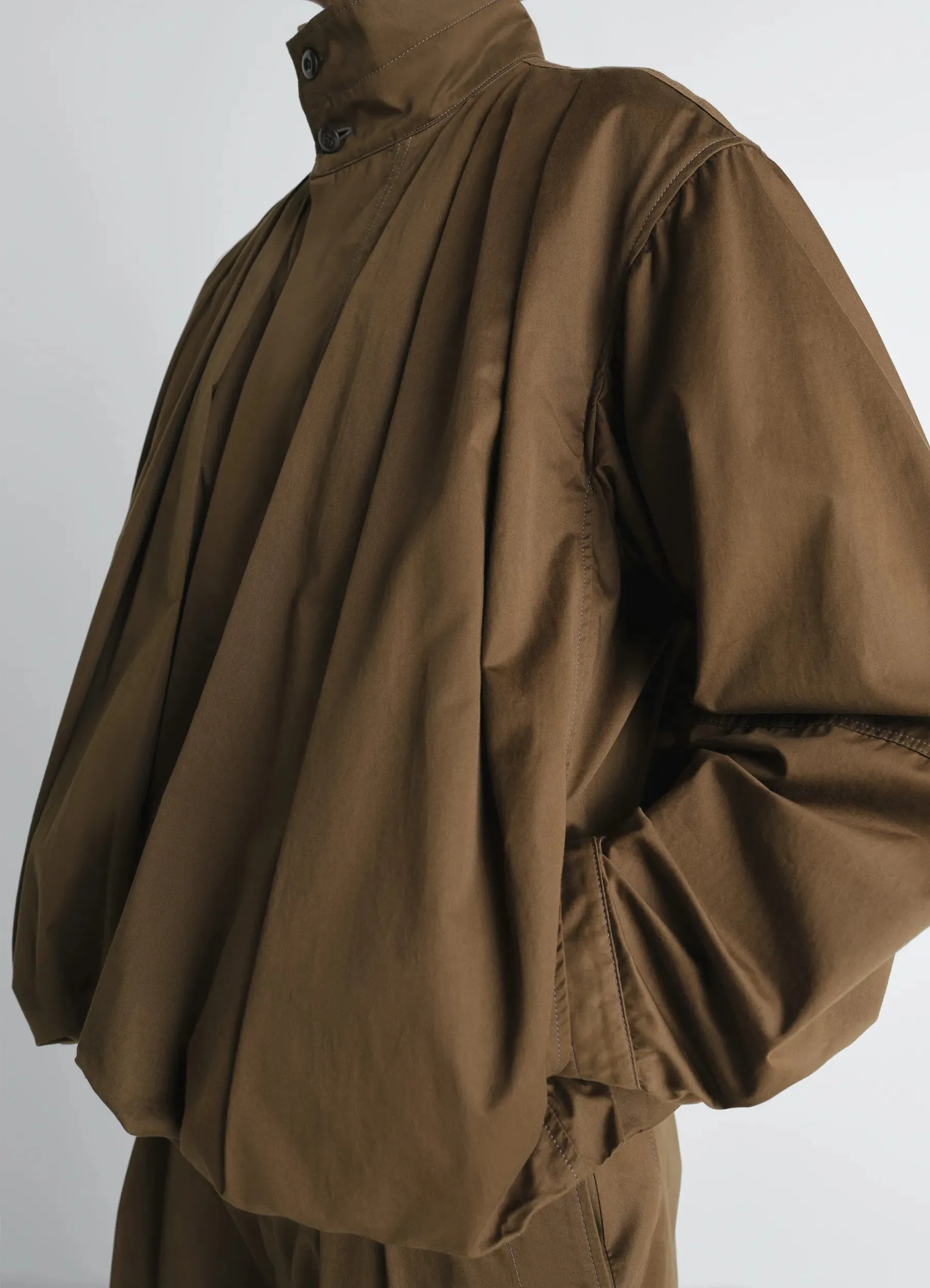 SOFT PLEATED BLOUSON IN COTTON SATIN sold by Lemaire product image thumbnail 3
