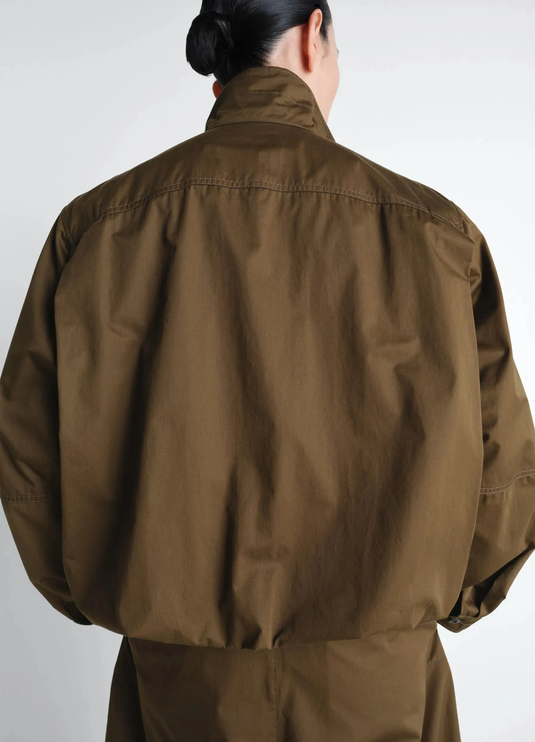 SOFT PLEATED BLOUSON IN COTTON SATIN sold by Lemaire product image thumbnail 4