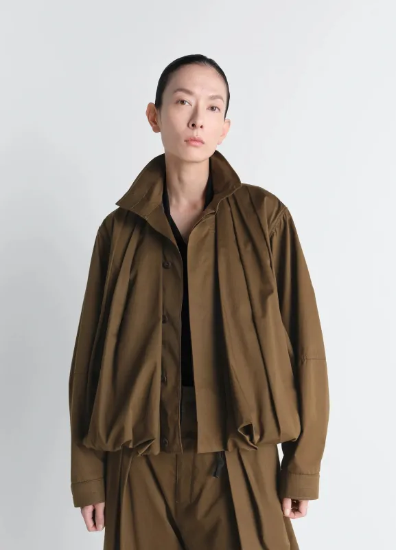 SOFT PLEATED BLOUSON IN COTTON SATIN made by Lemaire