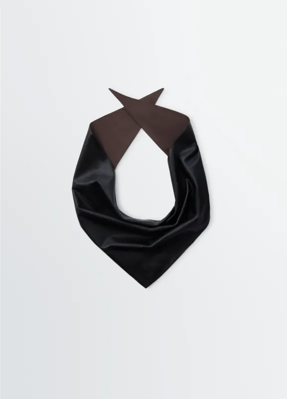 LARGE LEATHER TRIANGLE SCARF made by Lemaire