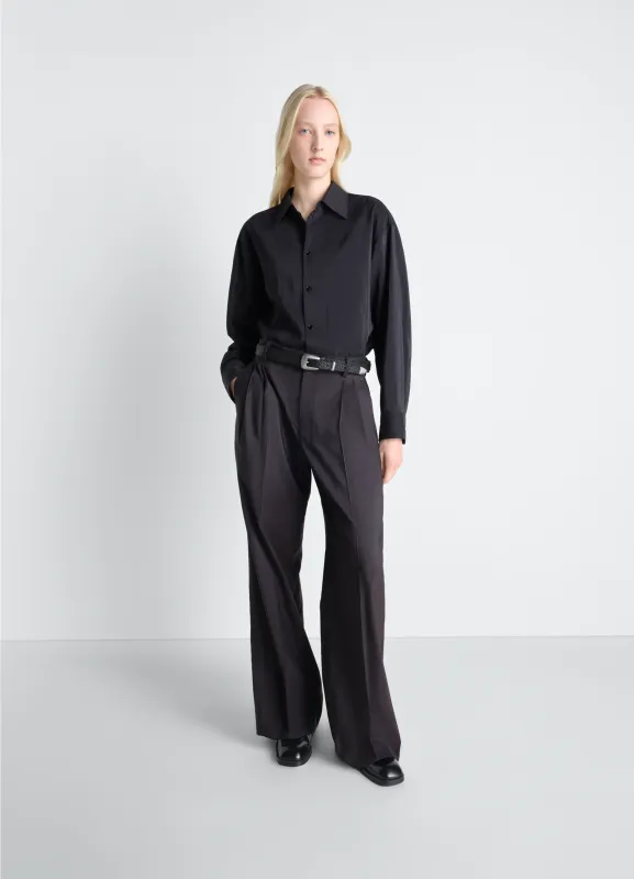 LONG SHIRT WITH TIE IN DRY SILK made by Lemaire