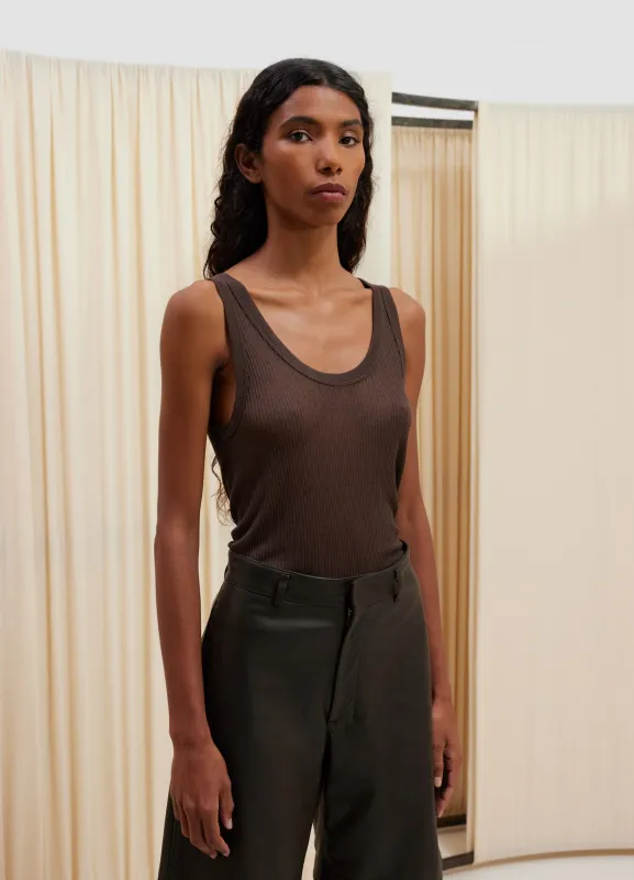 SEAMLESS RIB TANK TOP sold by Lemaire