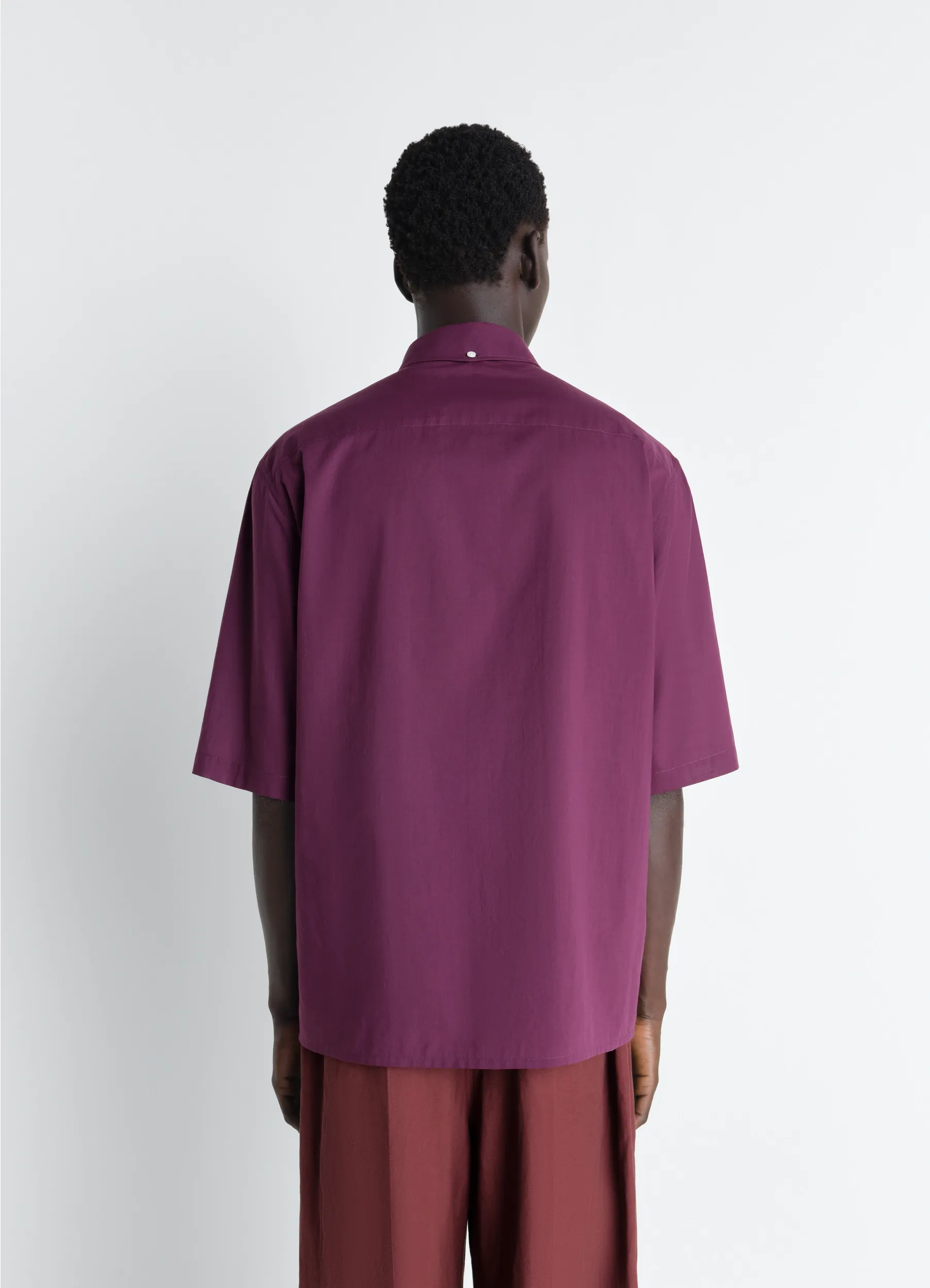 SHORT SLEEVE SHIRT IN WASHED COTTON MUSLIN sold by Lemaire product image thumbnail 5