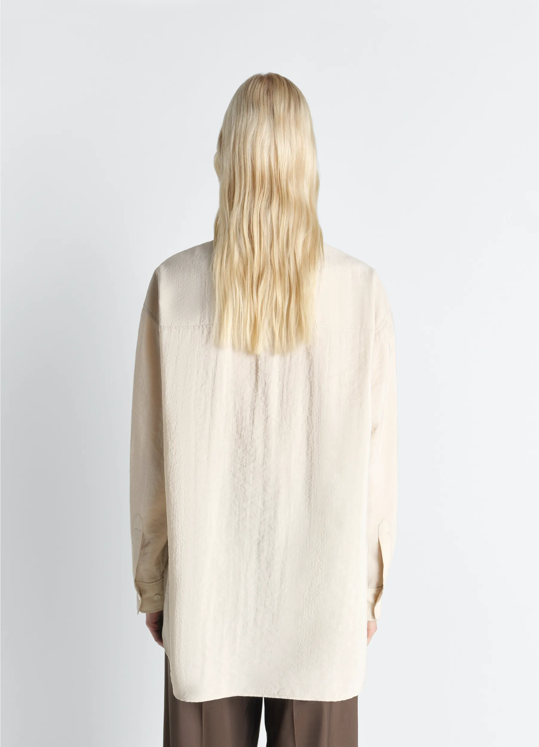 LONG SHIRT WITH TIE IN DRY SILK sold by Lemaire product image thumbnail 5