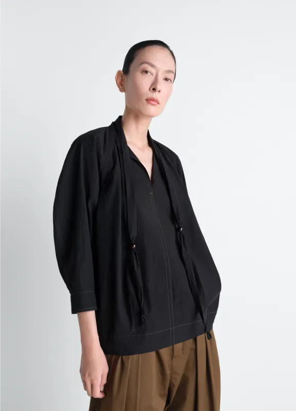 BLOUSE WITH SCARF IN CREPE COTTON made by Lemaire