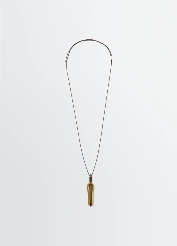 JAW HARP NECKLACE IN STAINLESS STEEL made by Lemaire