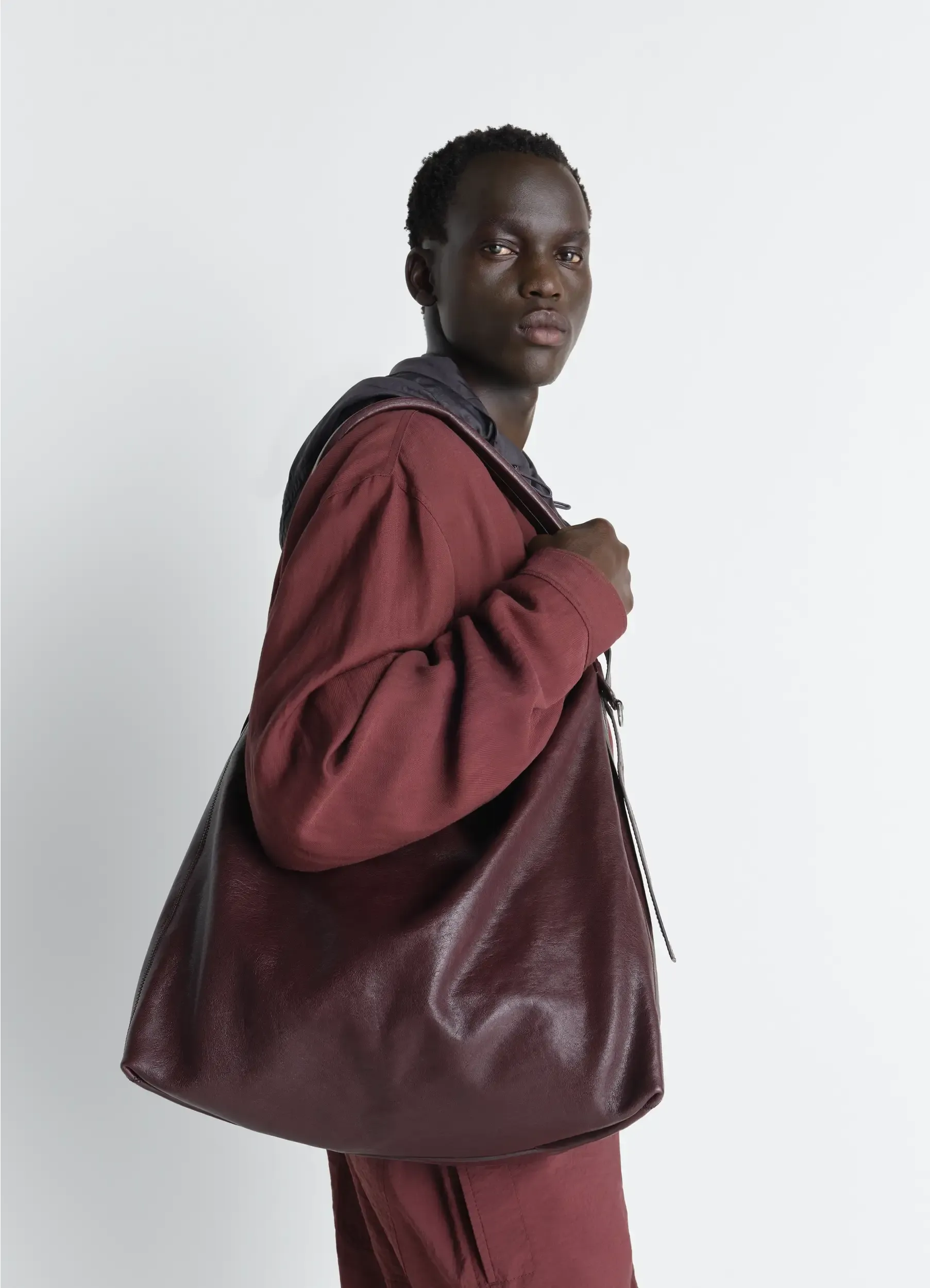 BELTED HOBO BAG IN LEATHER sold by Lemaire product image thumbnail 2