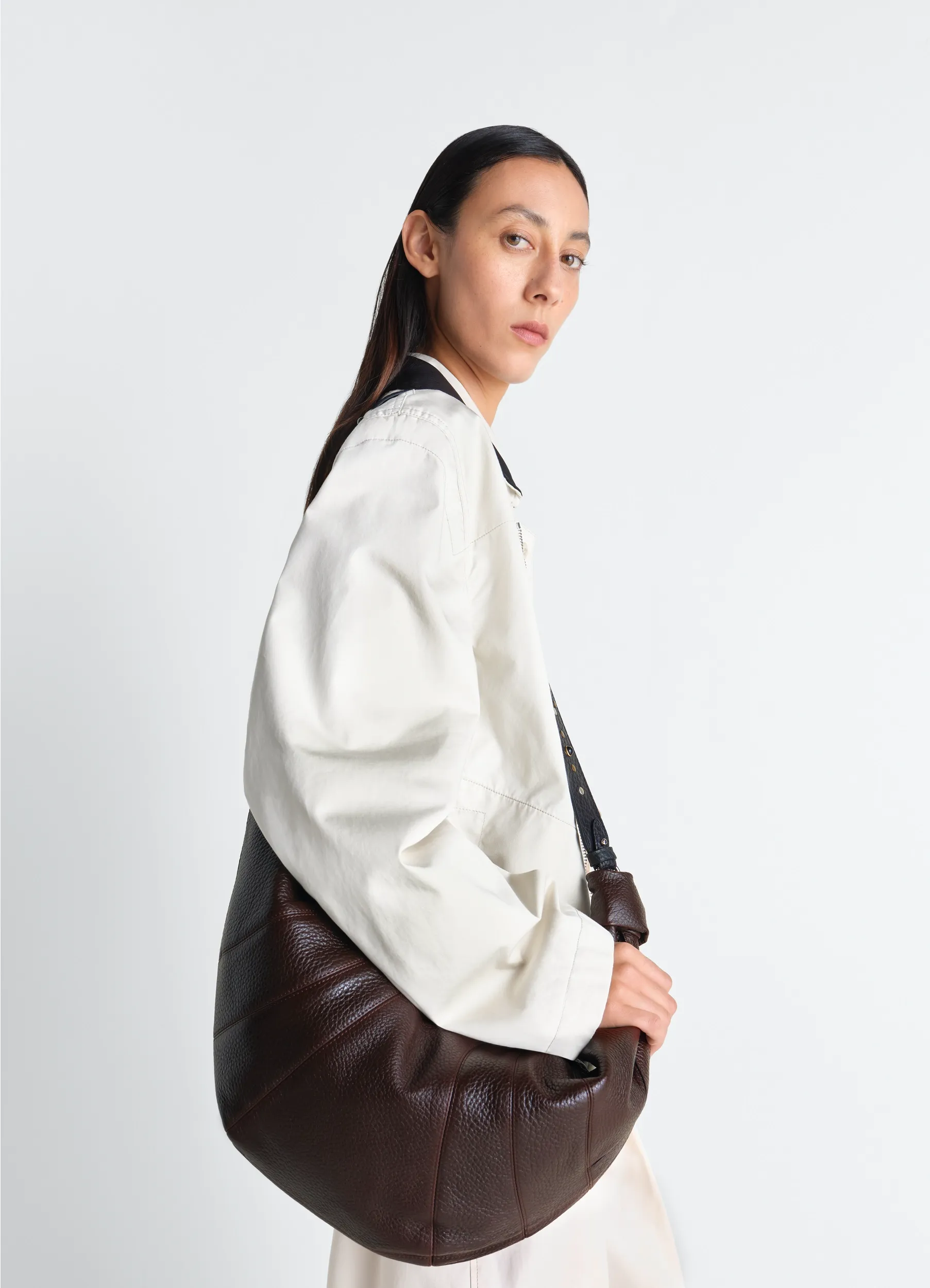 WESTERN STUDS LARGE CROISSANT BAG IN LEATHER sold by Lemaire product image thumbnail 2