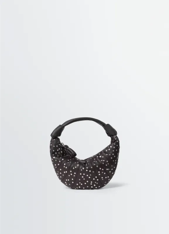STUDS DOTS MINI FORTUNE CROISSANT BAG IN LEATHER made by Lemaire