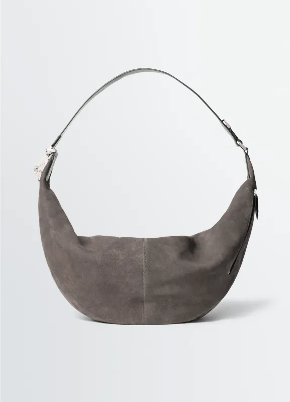LARGE QUIVER CLIP BAG IN SUEDE LEATHER made by Lemaire