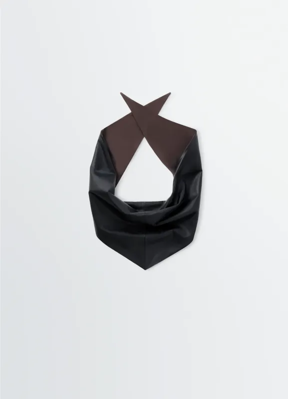 LEATHER TRIANGLE SCARF made by Lemaire