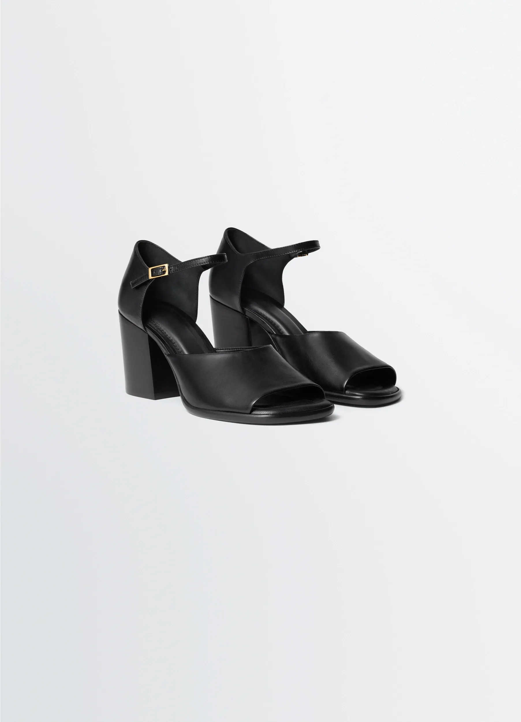 SQUARE-HEELED SANDALS 80 MM IN LEATHER sold by Lemaire product image thumbnail 2