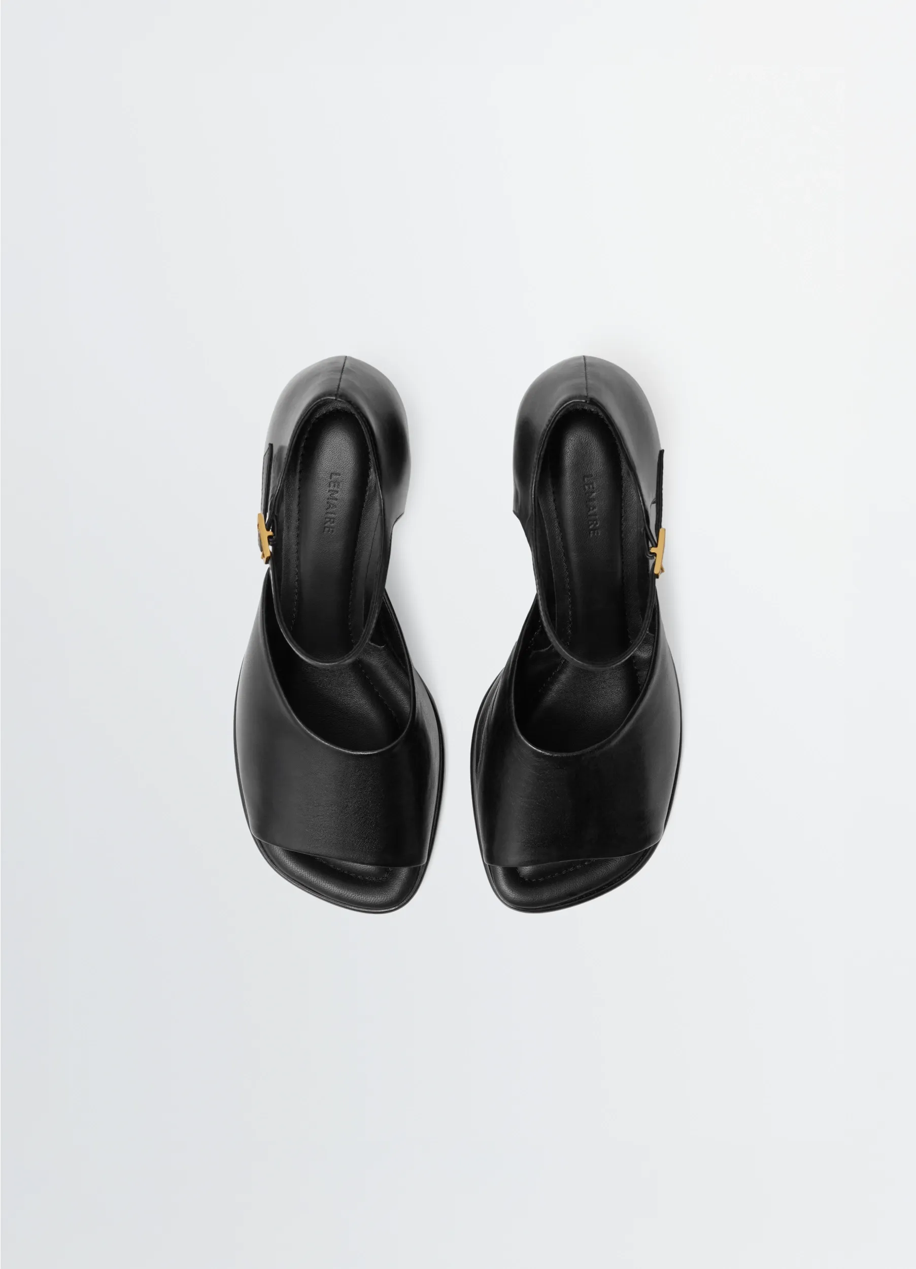 SQUARE-HEELED SANDALS 80 MM IN LEATHER sold by Lemaire product image thumbnail 4