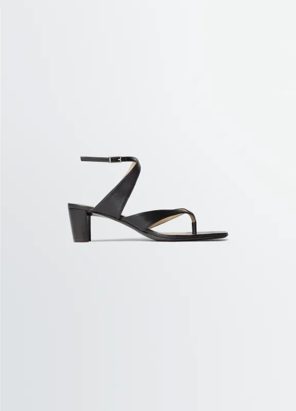 TONG SANDALS 50 MM HEEL IN LEATHER made by Lemaire