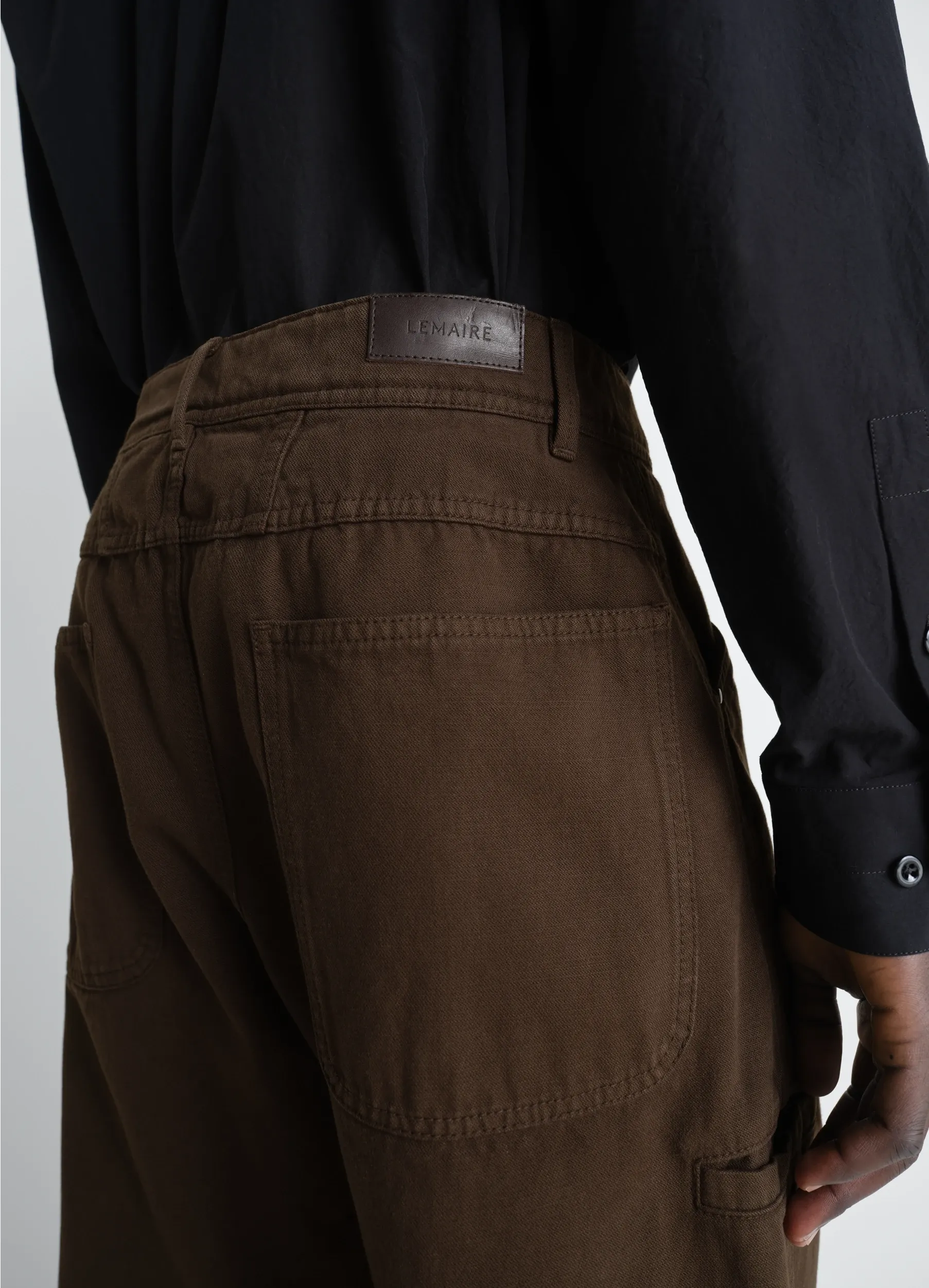 TWISTED WORKWEAR PANTS IN DYED HEAVY BROKEN TWILL sold by Lemaire product image thumbnail 3