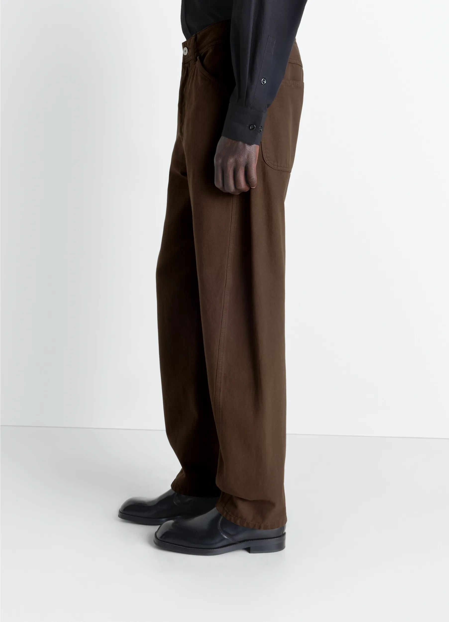 TWISTED WORKWEAR PANTS IN DYED HEAVY BROKEN TWILL sold by Lemaire product image thumbnail 4
