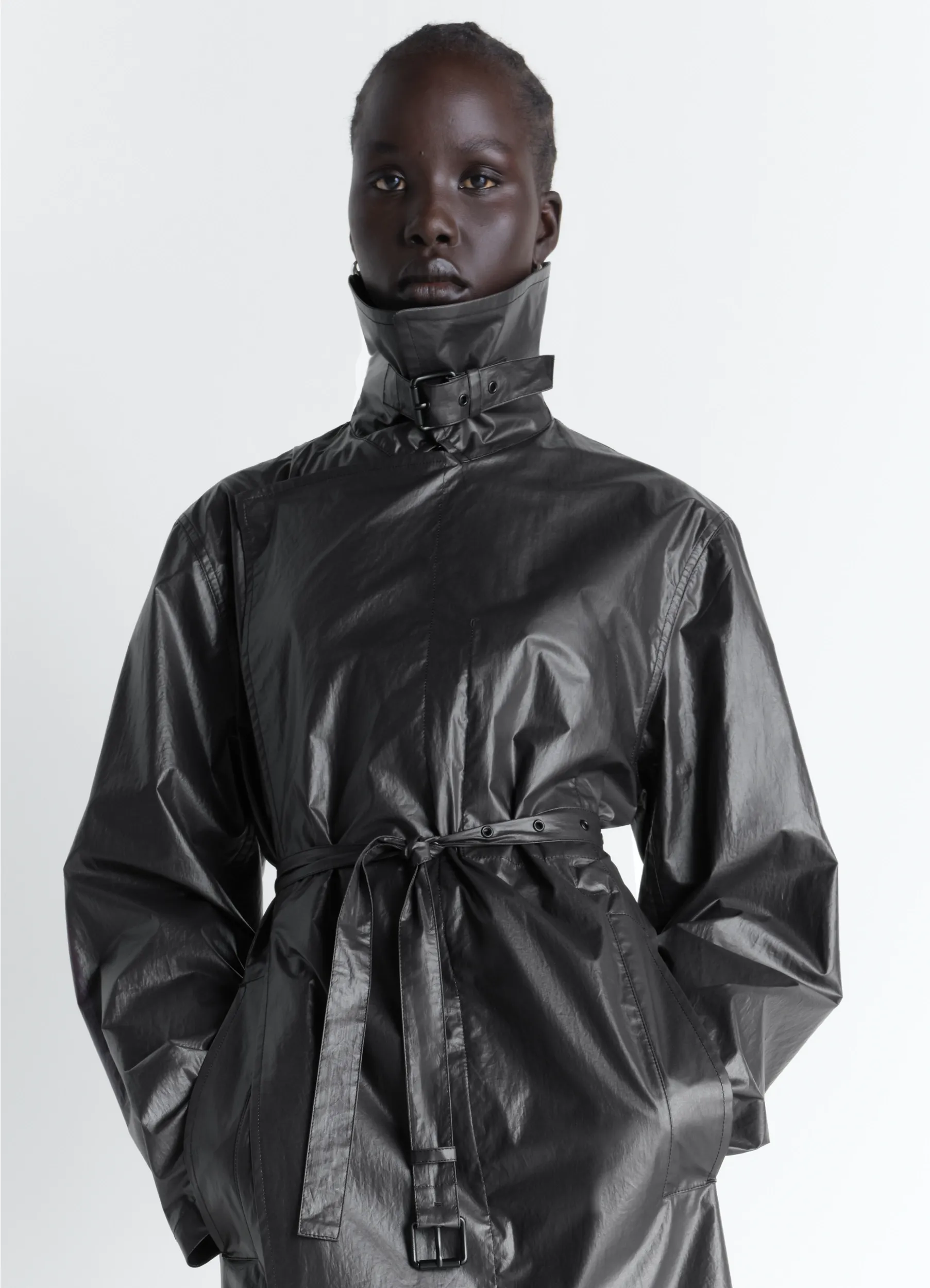 LIGHT WRAP COAT IN LIGHT COATED COTTON sold by Lemaire product image thumbnail 2