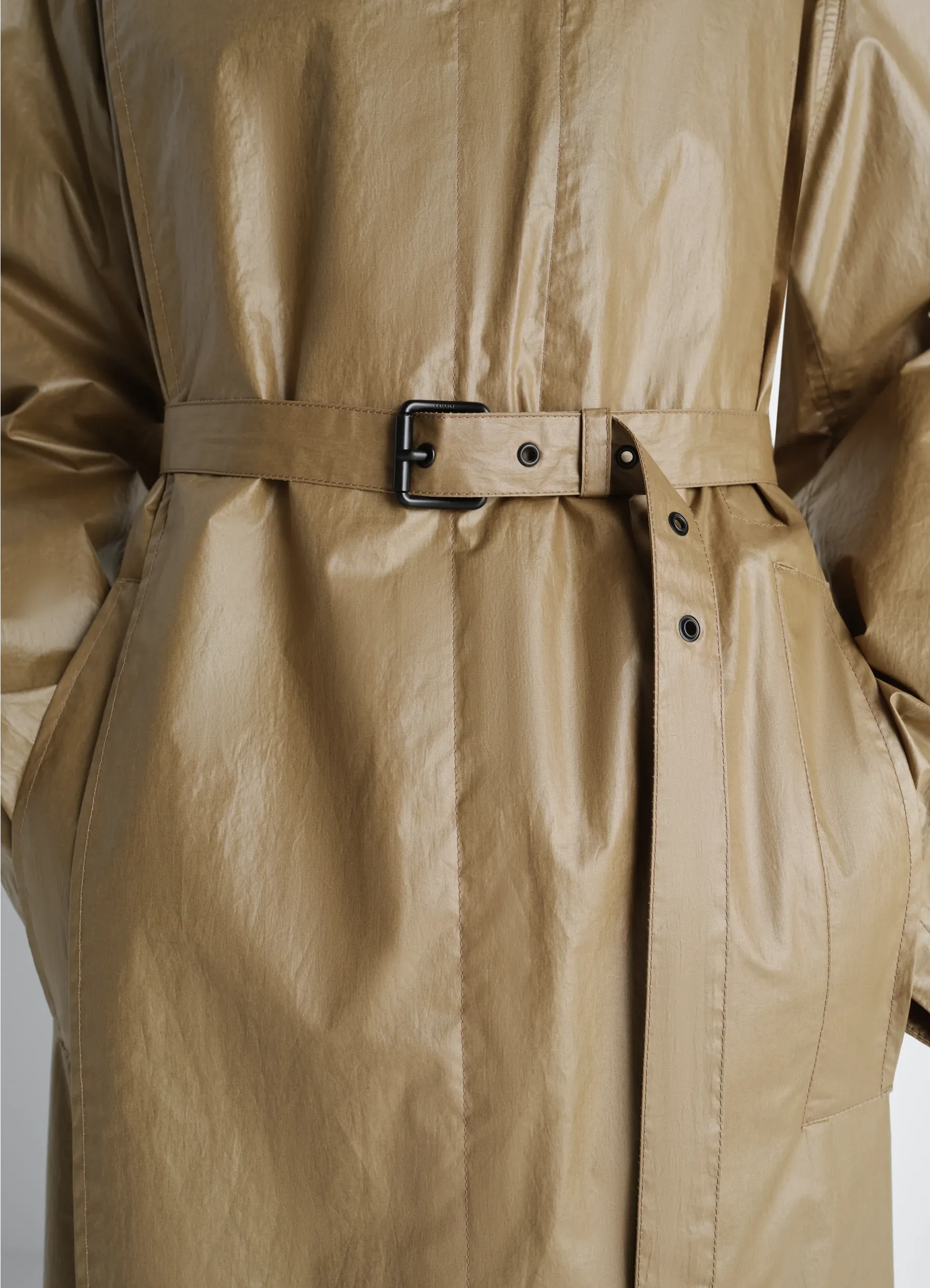LIGHT WRAP COAT IN LIGHT COATED COTTON sold by Lemaire product image thumbnail 3