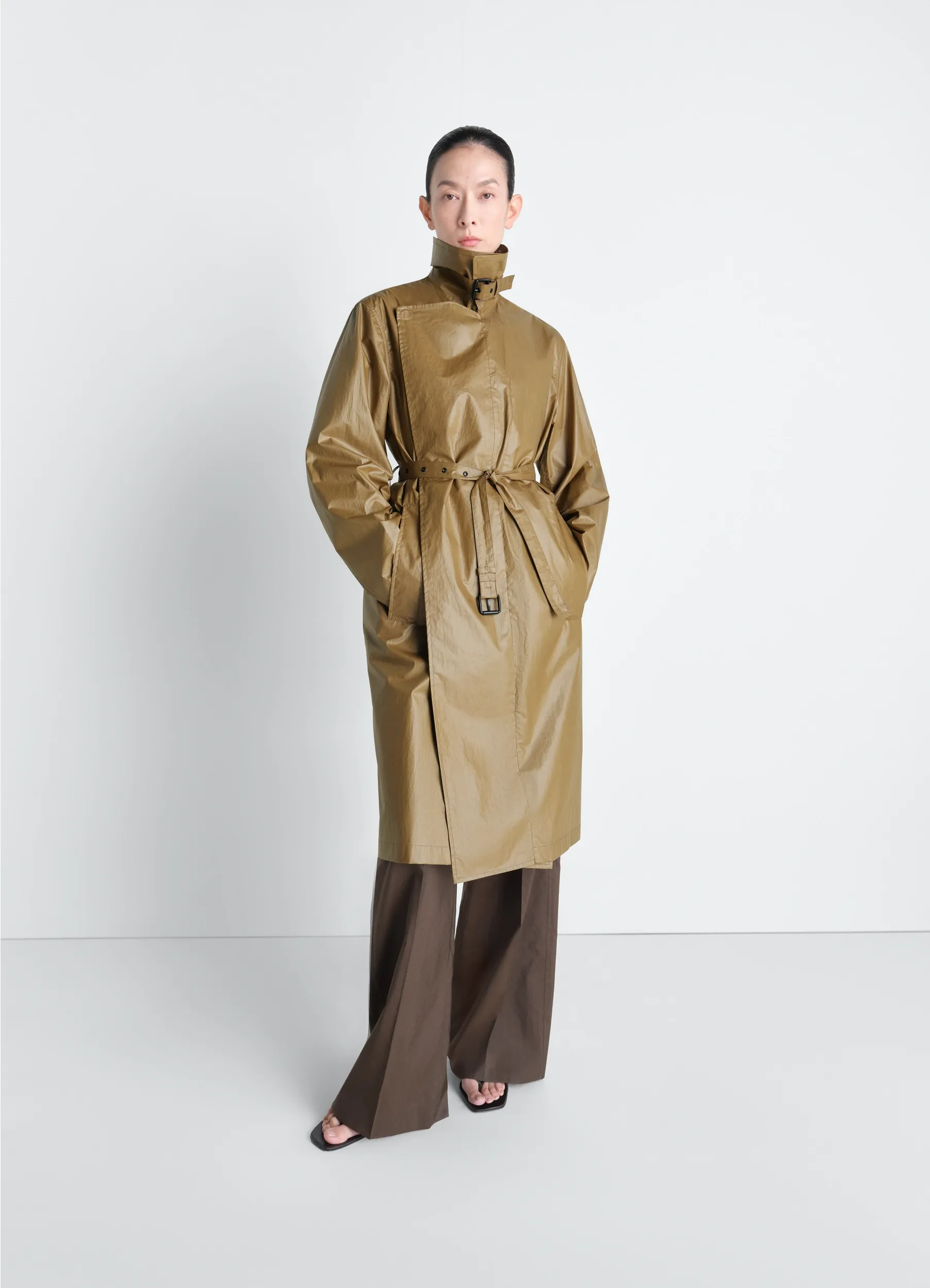 LIGHT WRAP COAT IN LIGHT COATED COTTON sold by Lemaire product image thumbnail 5