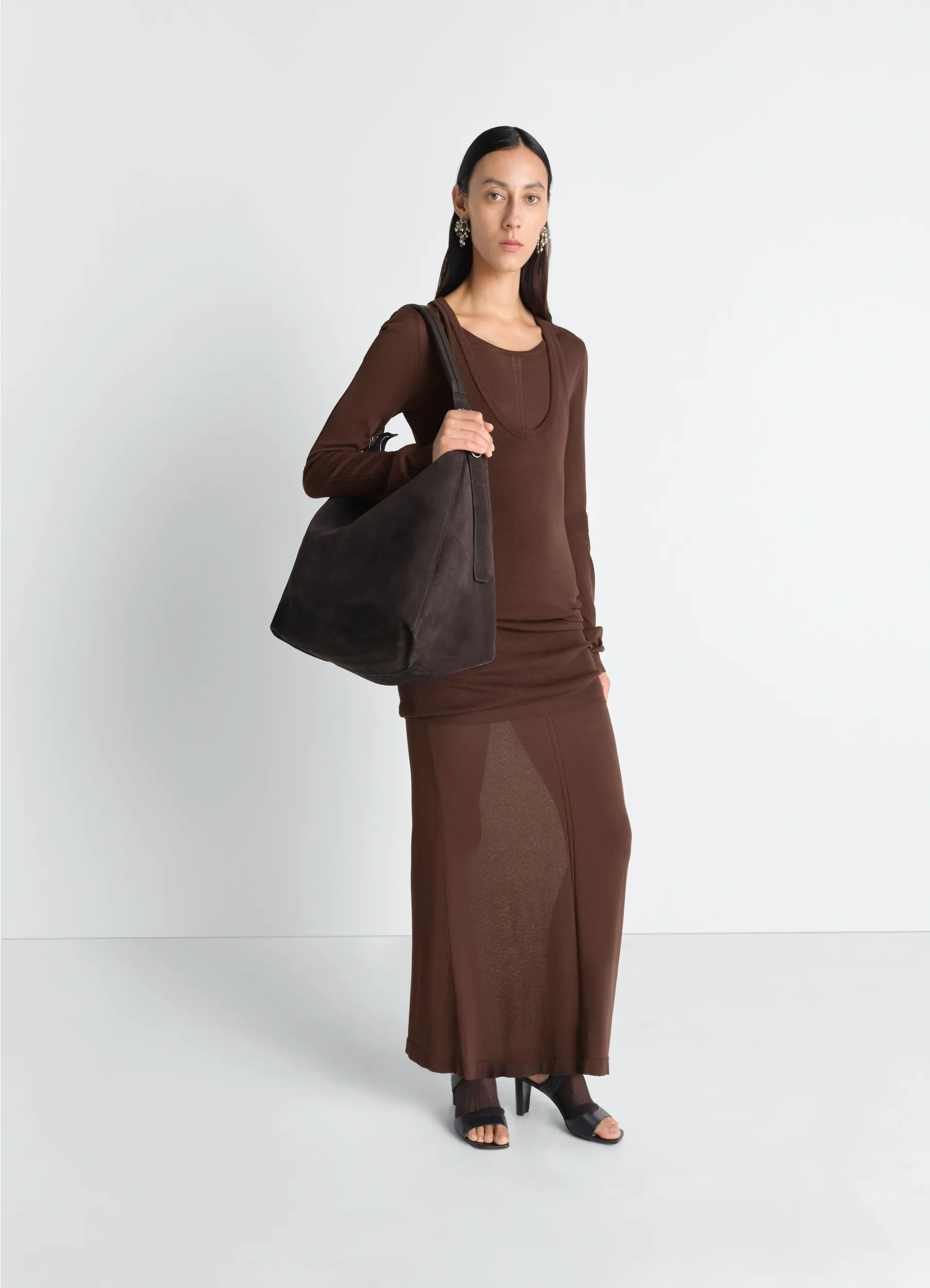 BELTED HOBO BAG IN SUEDE LEATHER sold by Lemaire product image thumbnail 2