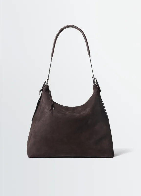 BELTED HOBO BAG IN SUEDE LEATHER sold by Lemaire