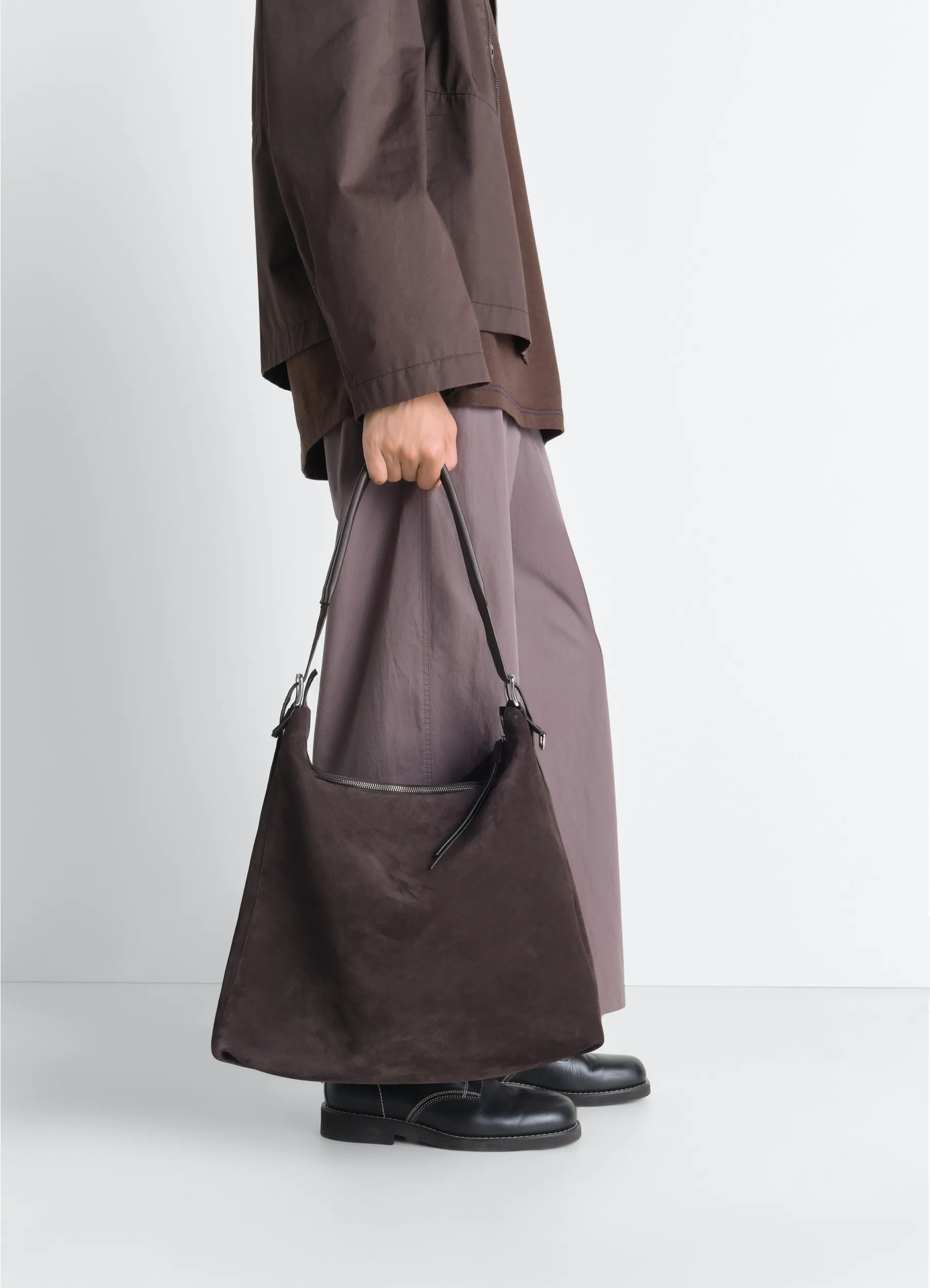 BELTED HOBO BAG IN SUEDE LEATHER sold by Lemaire product image thumbnail 3