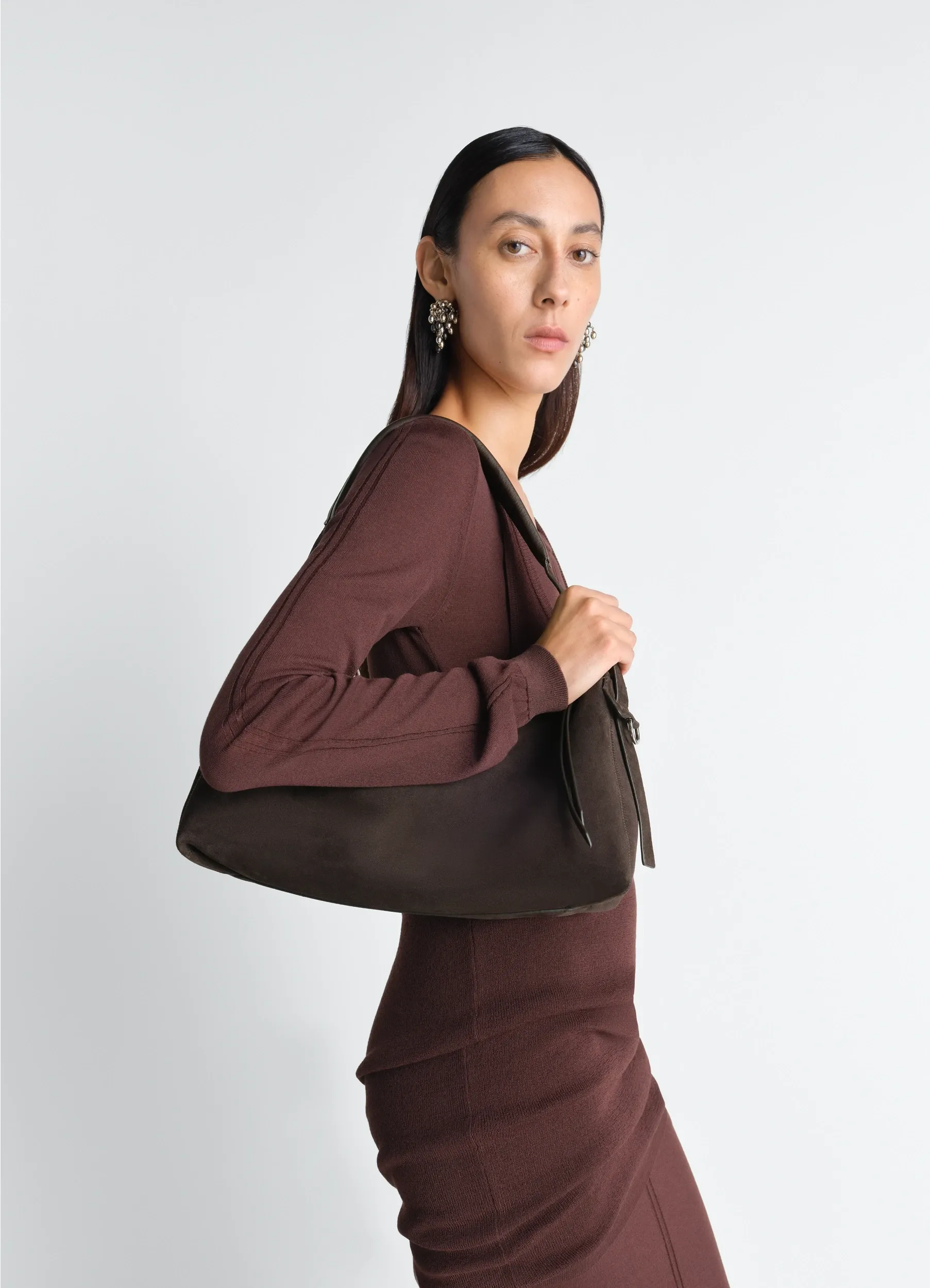 BELTED BAGUETTE BAG IN SUEDE LEATHER sold by Lemaire product image thumbnail 2