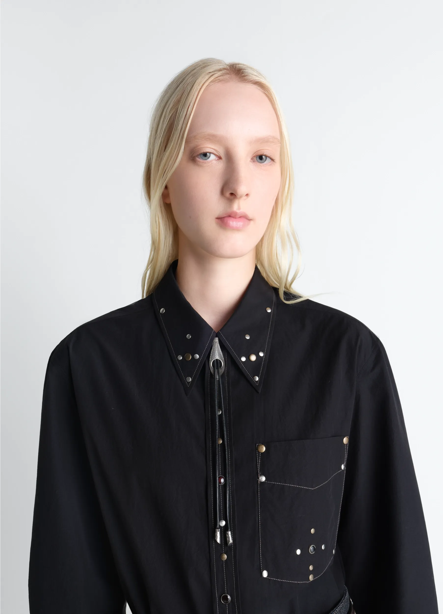 SNAKE BOLO TIE NECKLACE IN LEATHER sold by Lemaire product image thumbnail 2