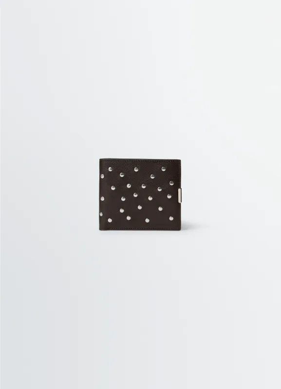 SOFT TAB STUDS DOTS BIFOLD WALLET IN LEATHER made by Lemaire