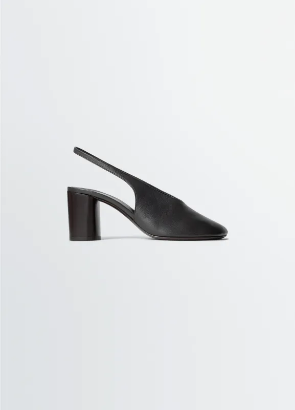 GLOVE SLINGBACK PUMPS 80 MM HEEL IN LEATHER made by Lemaire