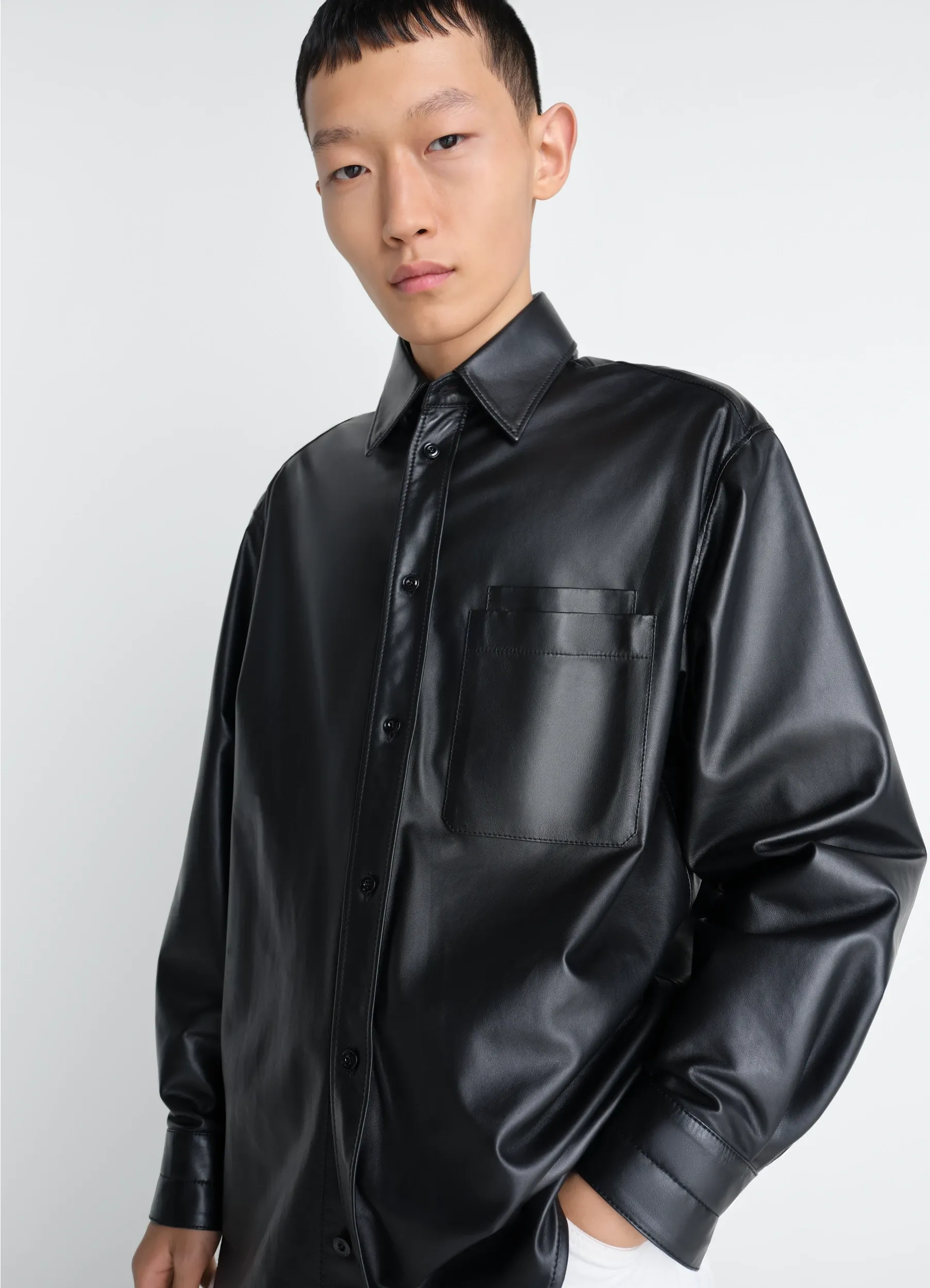 OVERSHIRT IN LIGHT NAPPA LAMB sold by Lemaire