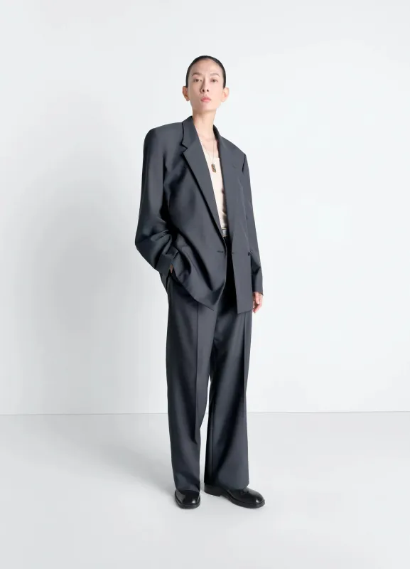STRAIGHT TAILORED PANTS IN TROPICAL POLYWOOL sold by Lemaire