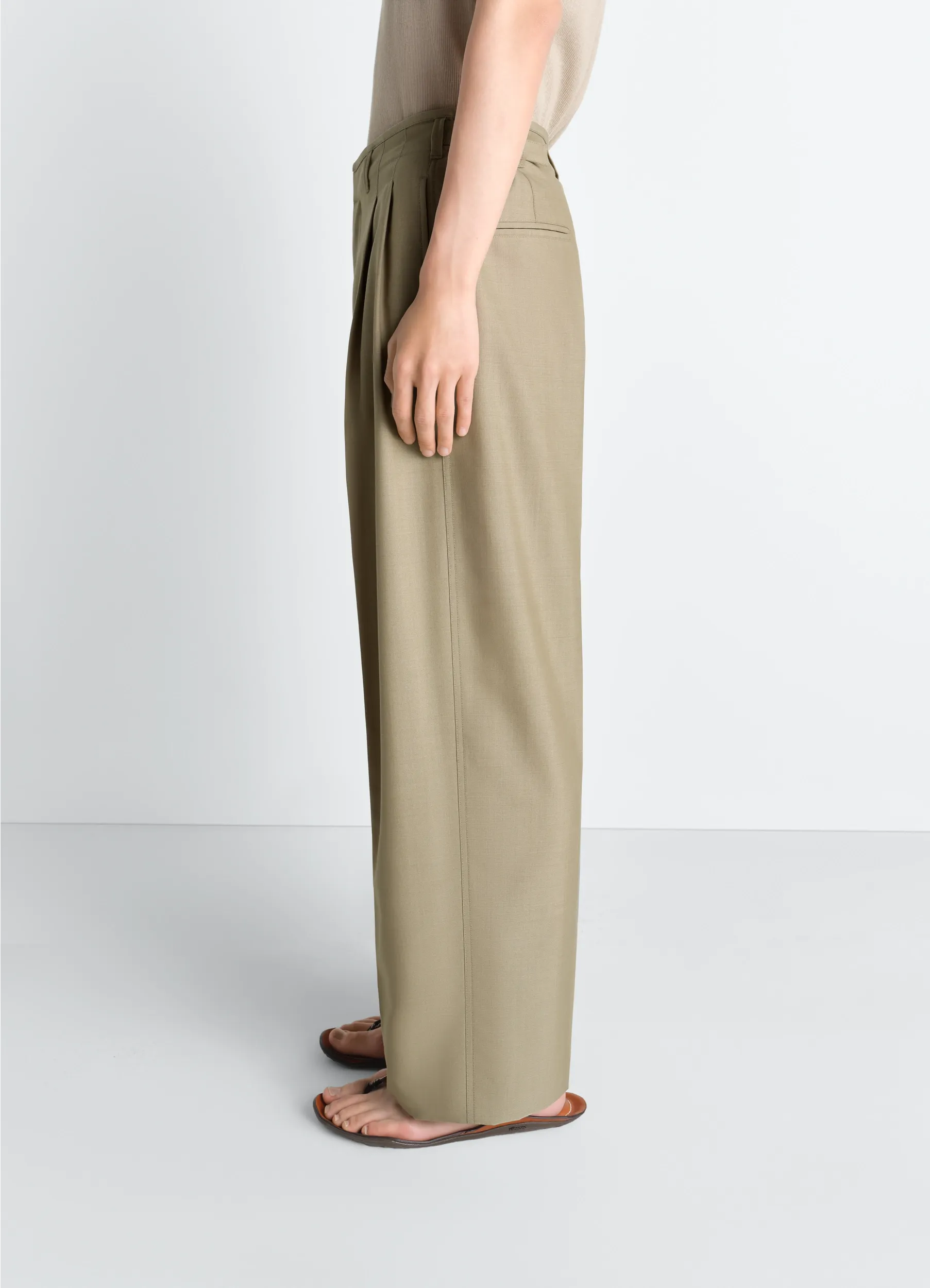 PLEATED TAILORED PANTS IN POLYWOOL sold by Lemaire product image thumbnail 3
