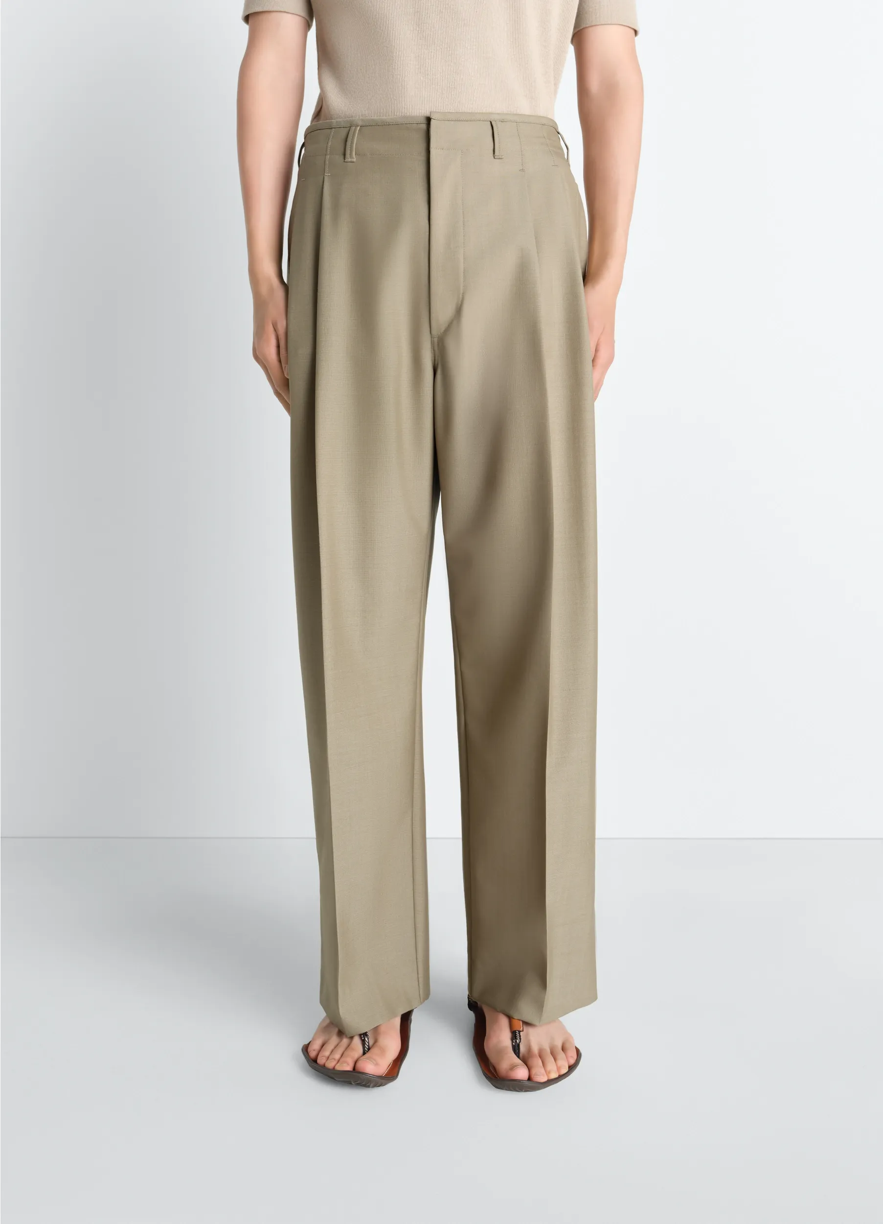 PLEATED TAILORED PANTS IN POLYWOOL sold by Lemaire product image thumbnail 2