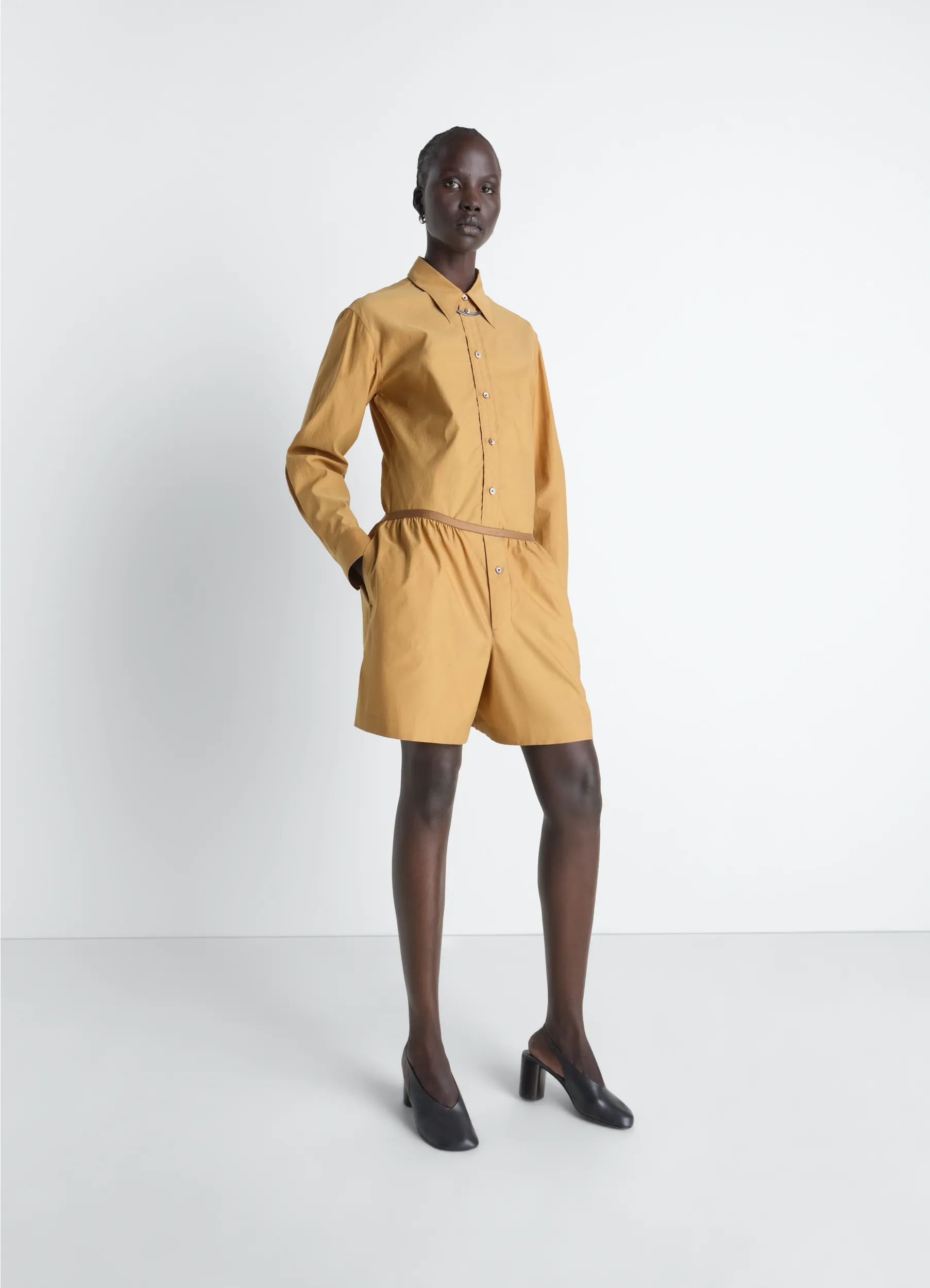 POINTED COLLAR SHIRT IN WASHED COTTON SILK sold by Lemaire product image thumbnail 2