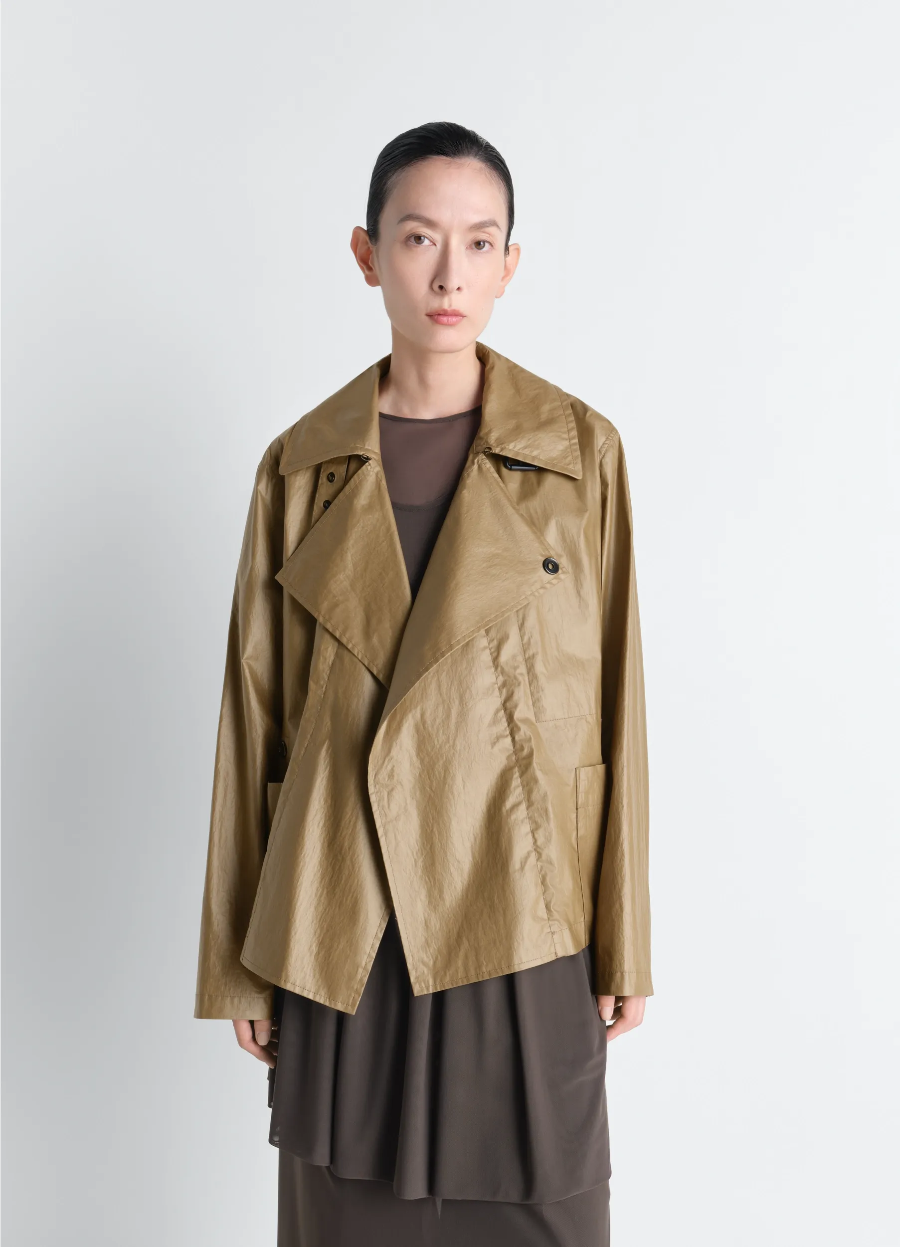 LIGHT WRAP JACKET IN LIGHT COATED COTTON sold by Lemaire product image thumbnail 2