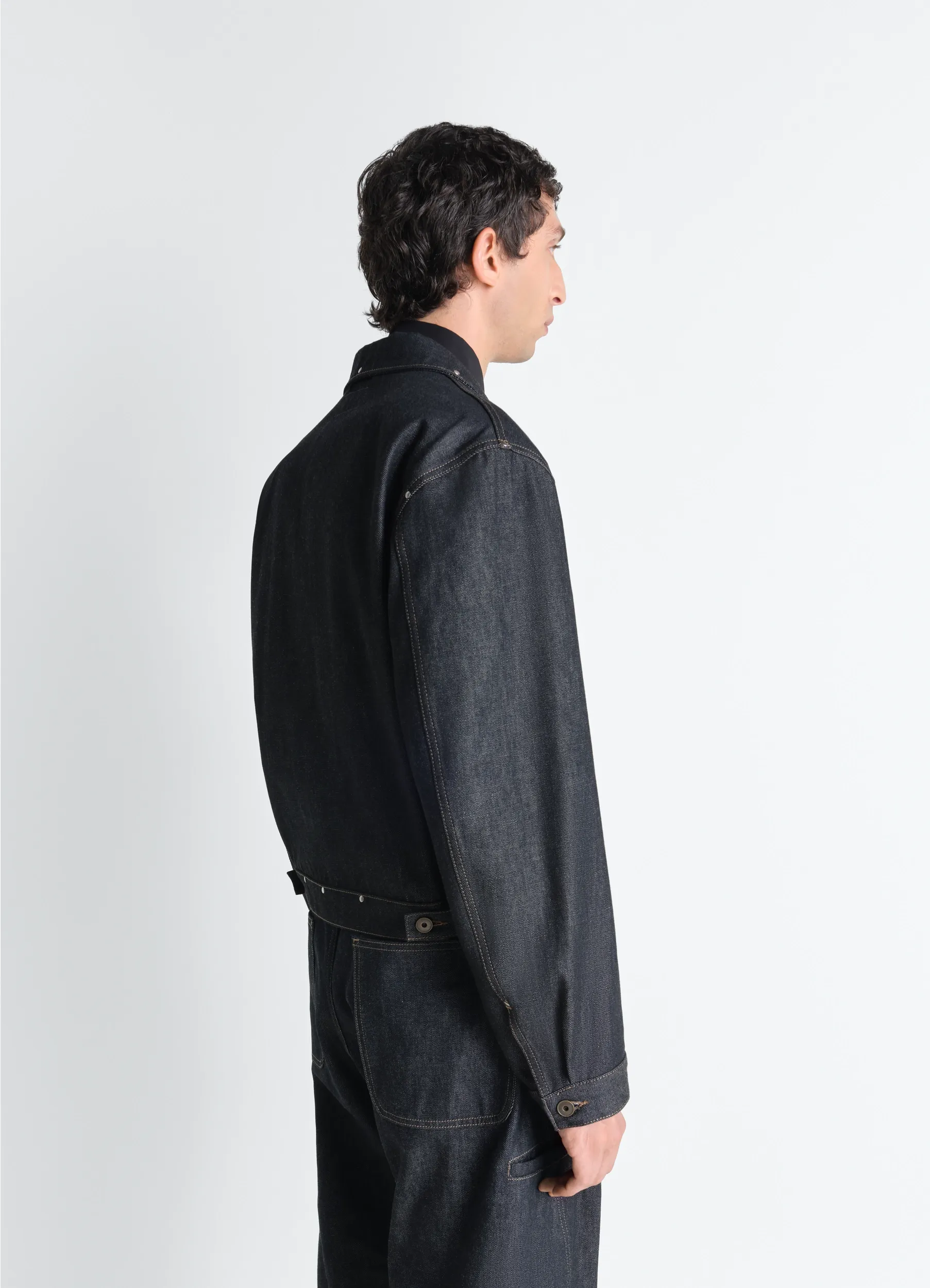 TRUCKER JACKET WITH STUDS IN DENIM sold by Lemaire product image thumbnail 5