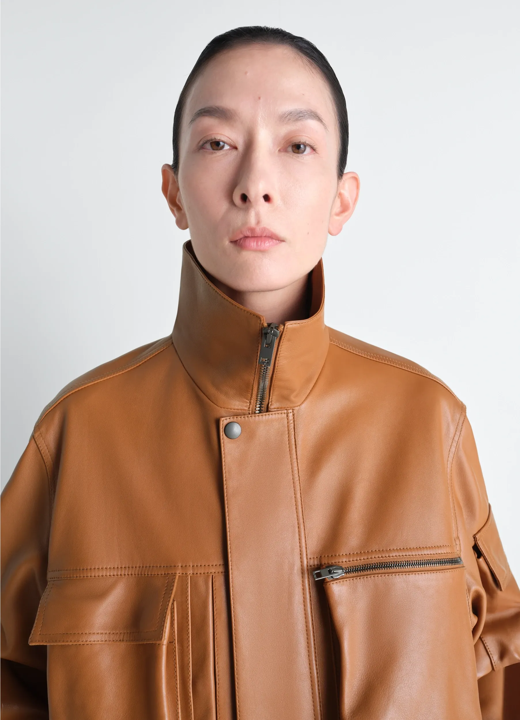 LEATHER BLOUSON WITH POCKETS IN LEATHER sold by Lemaire product image thumbnail 3