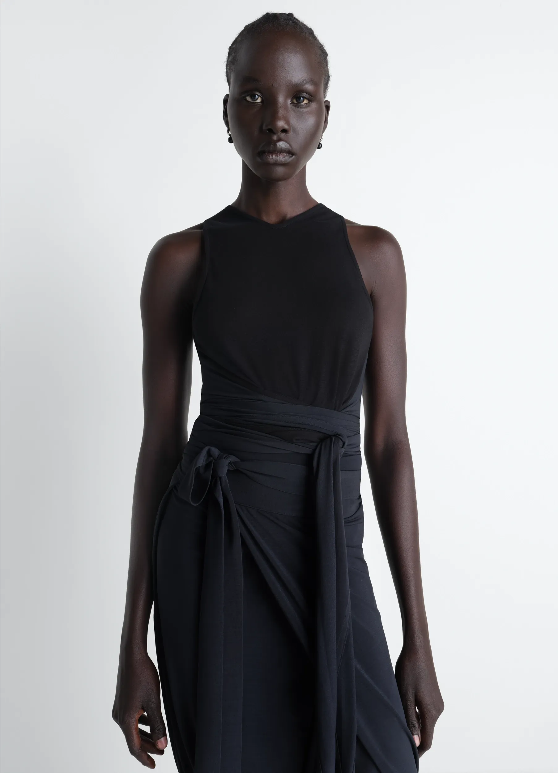 SLEEVELESS WRAP TOP IN VISCOSE CREPE JERSEY sold by Lemaire